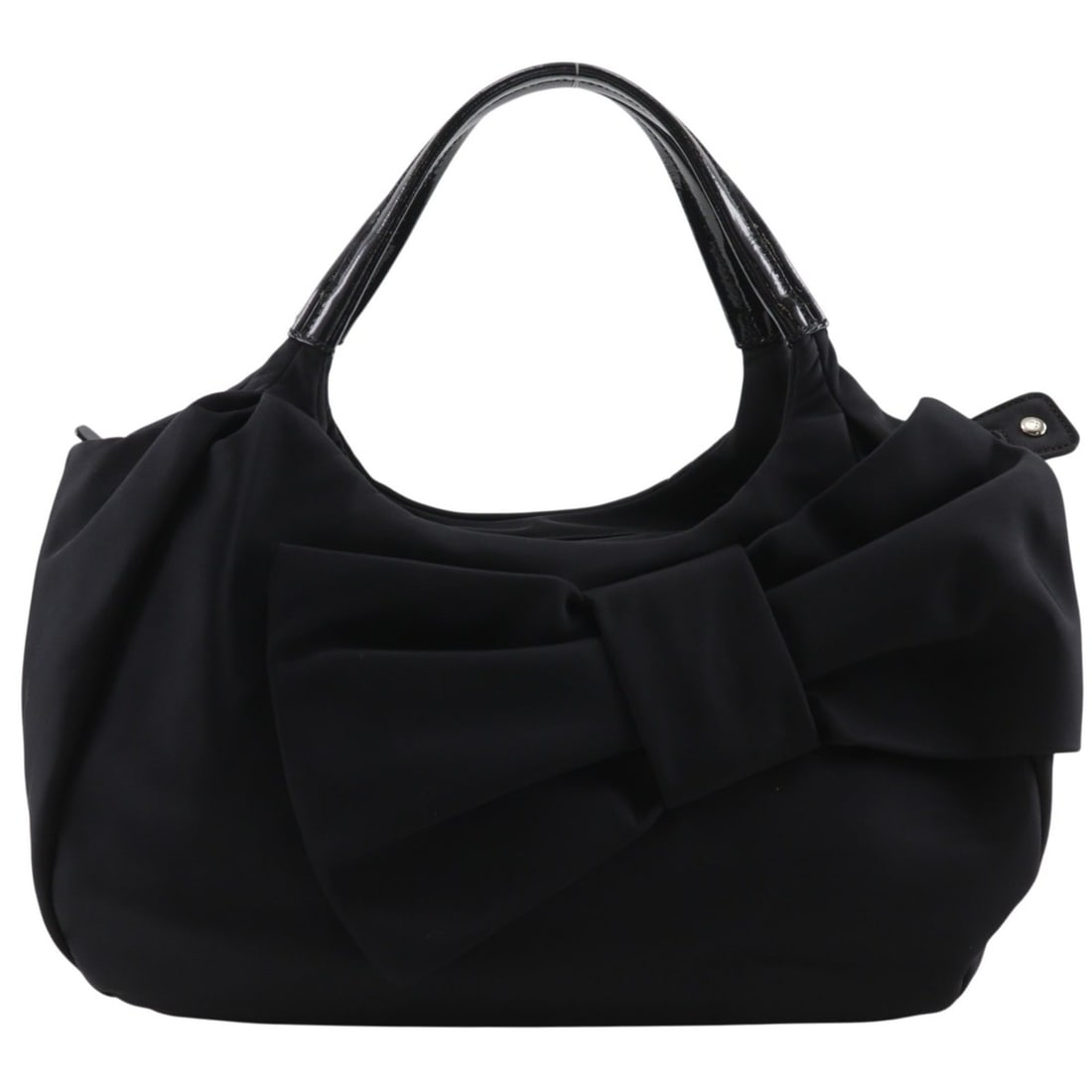 Kate Spade ribbon tote bag, nylon, black, A5 size, ribbon, women's. (1 of 18)