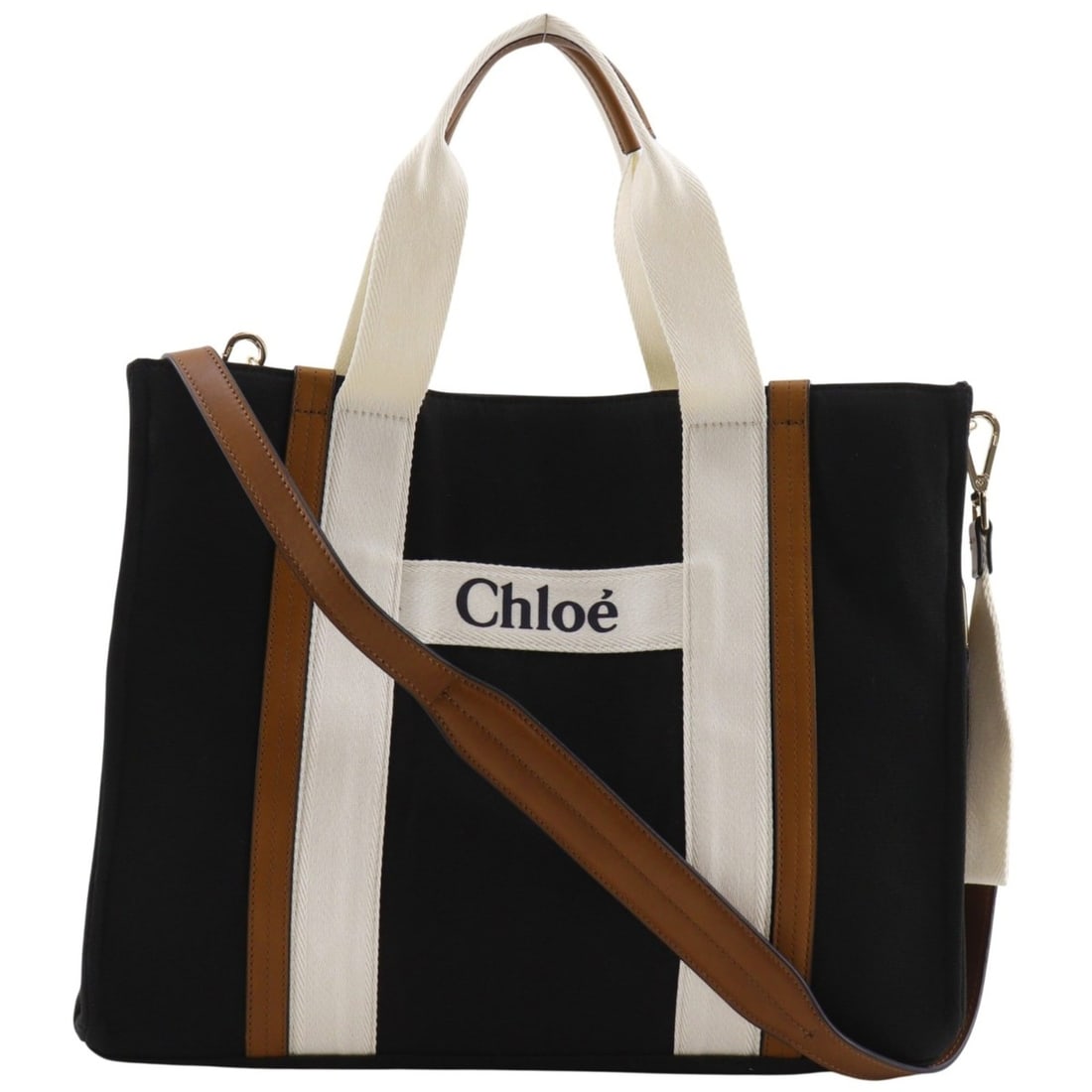 Chloé Chloe Mother's Bag, Tote 2-Way Shoulder Canvas, Black, 2-Way, A4 Size, Magnetic Closure,: --- Catalog ---Category: SizeWeight: 1.16kg / 2.55lb.Strap Drop: 42cm / 16.53''Handle Drop: 17.00cm / 6.69''Size (HxWxD): 33cm x 40cm x 13cm / 12.99'' x 15.74'' x 5.11''Category: DesignType: Tote bagC