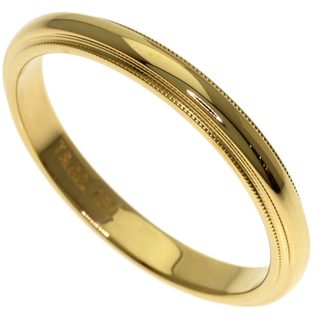 Tiffany & Co. Milgrain Ring, 18K Yellow Gold, Women's.: --- Catalog ---Category: SizeJP Size: 21US Size: 10Category: DesignType: Band ringColor: Yellow goldGender: WomenMaterial: Yellow gold (18K)Category: GeneralBrand: Tiffany--- Item List ---Section: Con