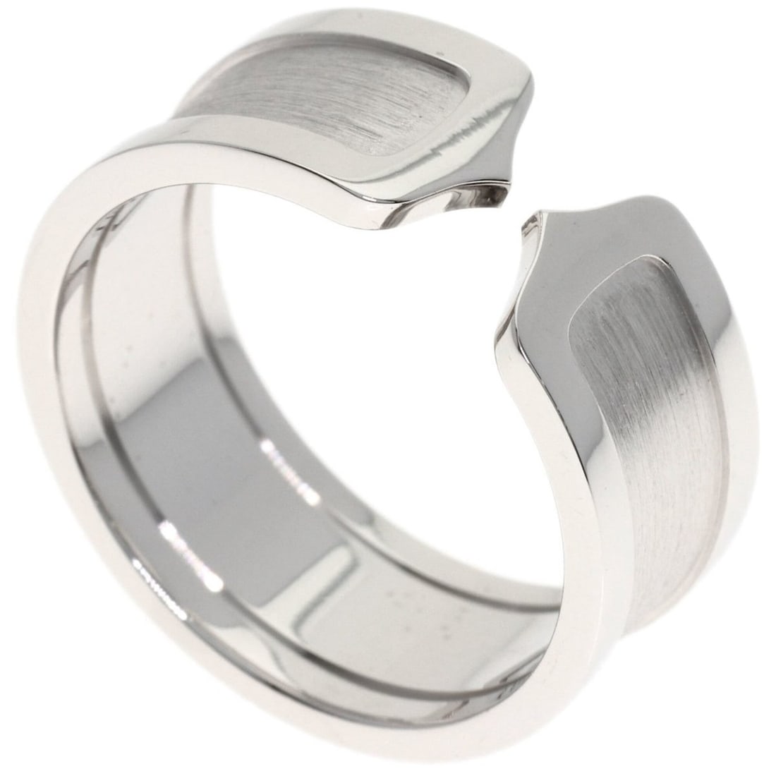 Cartier C2 Ring LM #67 Ring, 18K White Gold, Women's, CARTIER: --- Catalog ---Category: SizeUS Size: 13Brand Size: 67Category: DesignType: Band ringColor: White goldGender: WomenMaterial: White gold (18K)Category: GeneralBrand: Cartier--- Item List ---Section: Co