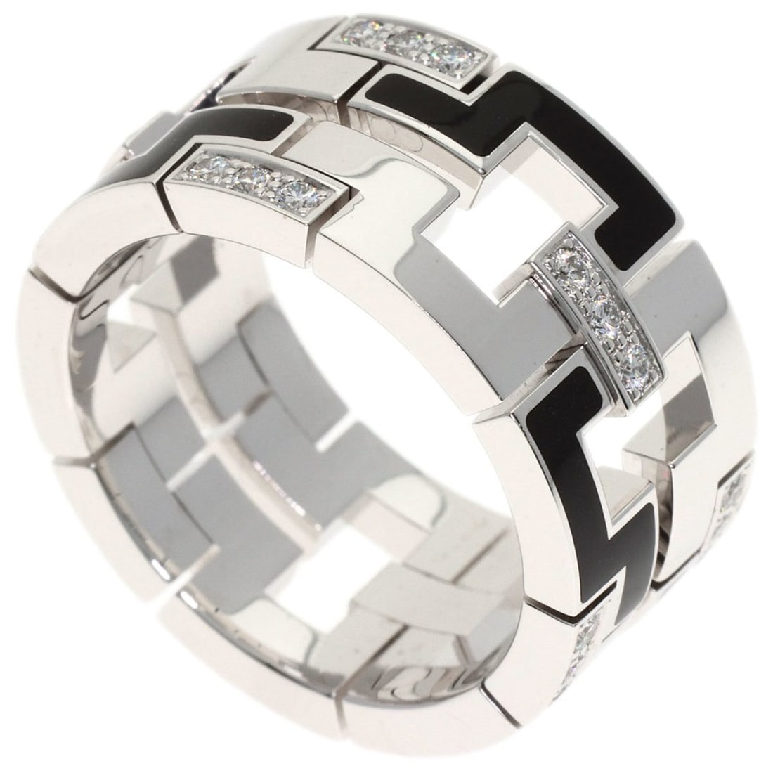 Cartier Dragon Padlock Diamond Ring #57 18K White Gold Women's CARTIER: --- Catalog ---Category: SizeUS Size: 8.5Brand Size: 57Category: DesignType: Band ringColor: White goldStone: DiamondGender: WomenMaterial: White gold (18K)Category: GeneralBrand: Cartier--- Item List