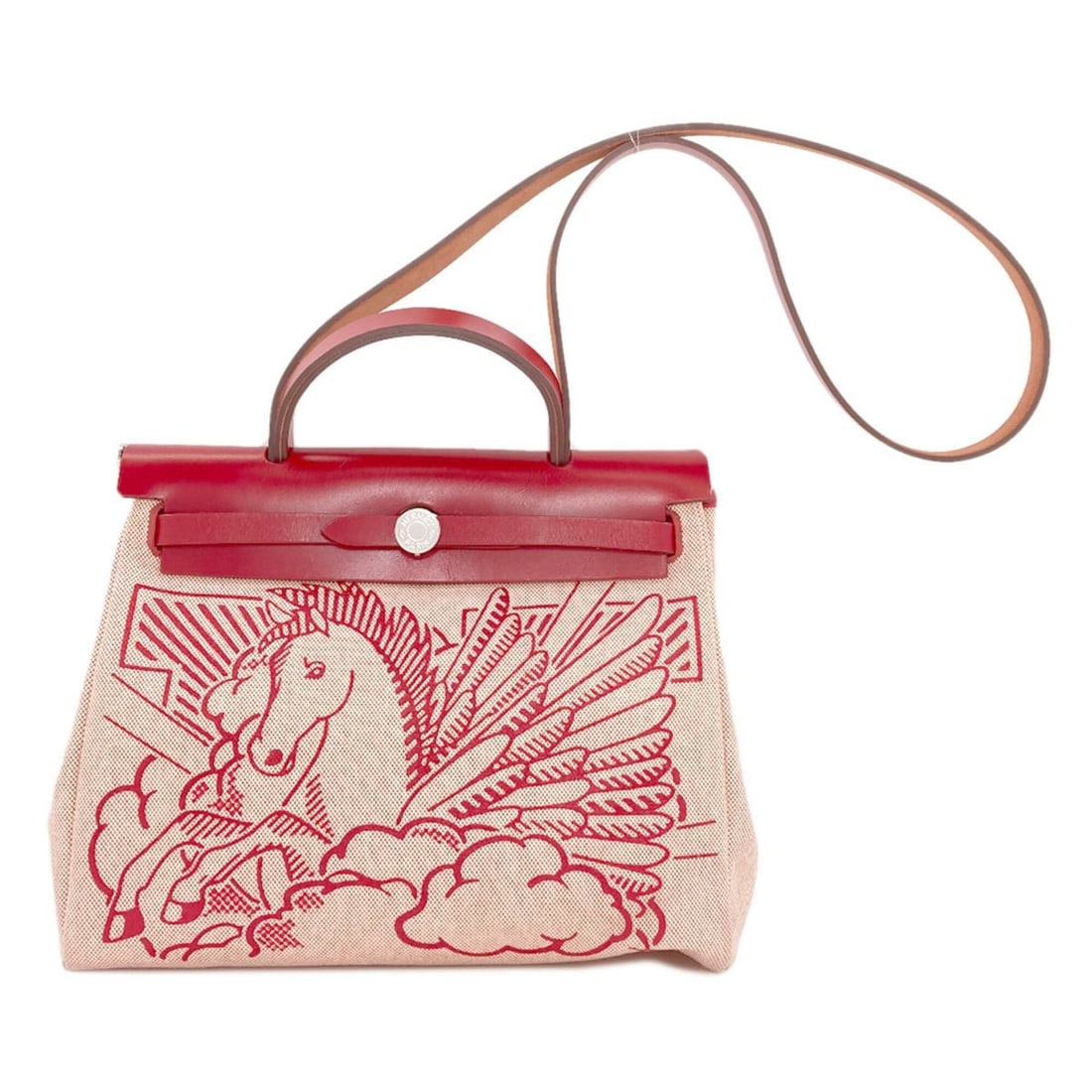 Hermes Herbag Zip 31 Pegasus Pop Silver Hardware Handbag Toile Women's HERMES: --- Catalog ---Category: SizeSize (HxWxD): 25cm x 31cm x 10.5cm / 9.84'' x 12.2'' x 4.13''Category: DesignType: Handbag, PouchColor: Red colorGender: WomenCategory: GeneralBrand: Hermes--- Item List -
