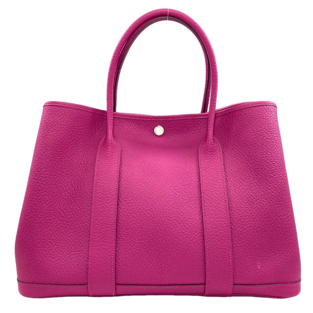 Hermes Garden Party PM Silver Hardware Handbag Negonda Leather Women's HERMES: --- Catalog ---Category: SizeSize (HxWxD): 26.5cm x 36cm x 18cm / 10.43'' x 14.17'' x 7.08''Category: DesignType: HandbagColor: Pink, PurpleGender: WomenMaterial: Negonda leather Category: GeneralBran