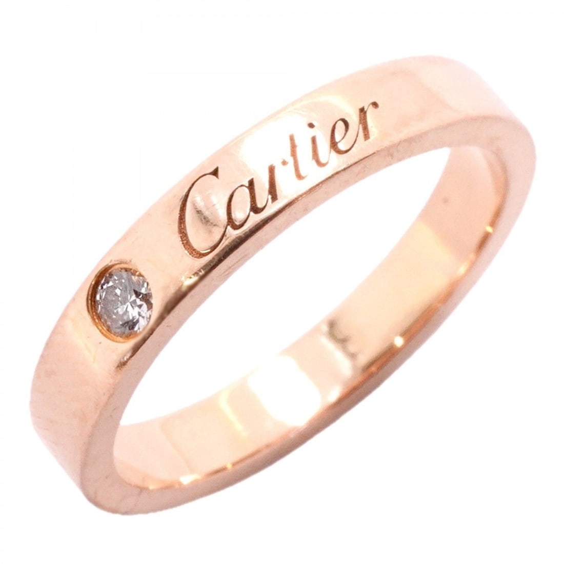 Cartier Engraved Ring, 1PD (18K Pink Gold) Diamond, Size 51, Ladies', P3086079: --- Catalog ---Category: SizeUS Size: 6Brand Size: 51Category: DesignType: Band ringStone: DiamondGender: WomenMaterial: Pink gold (18K)Category: GeneralBrand: Cartier--- Item List ---Section: Conditi