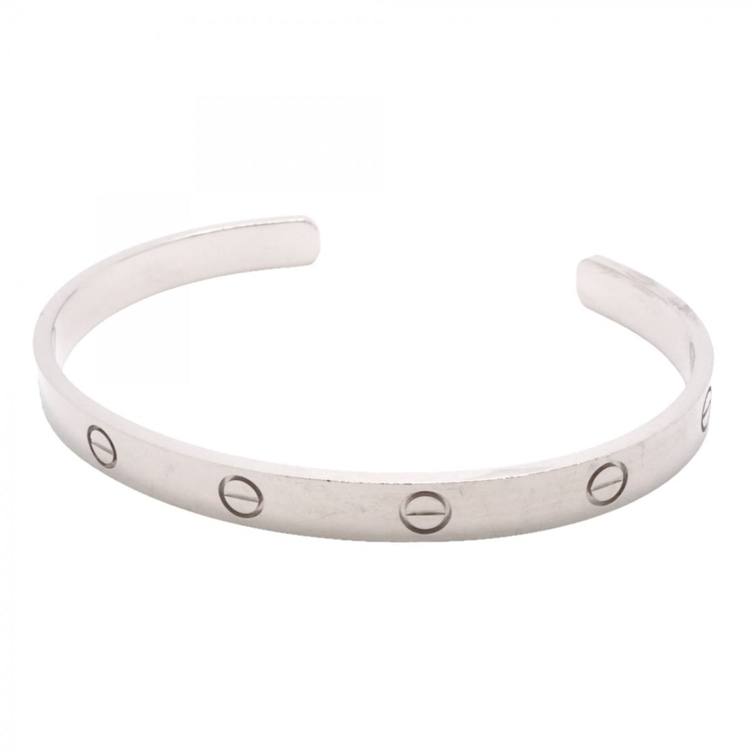 Cartier Love Bracelet 18K White Gold Men's Bangle P3044265: --- Catalog ---Category: SizeLength: 18cm / 7.08''Category: DesignType: BangleGender: MenMaterial: White gold (18K)Category: GeneralBrand: Cartier--- Item List ---Section: ConditionRanking: Rank AB Us