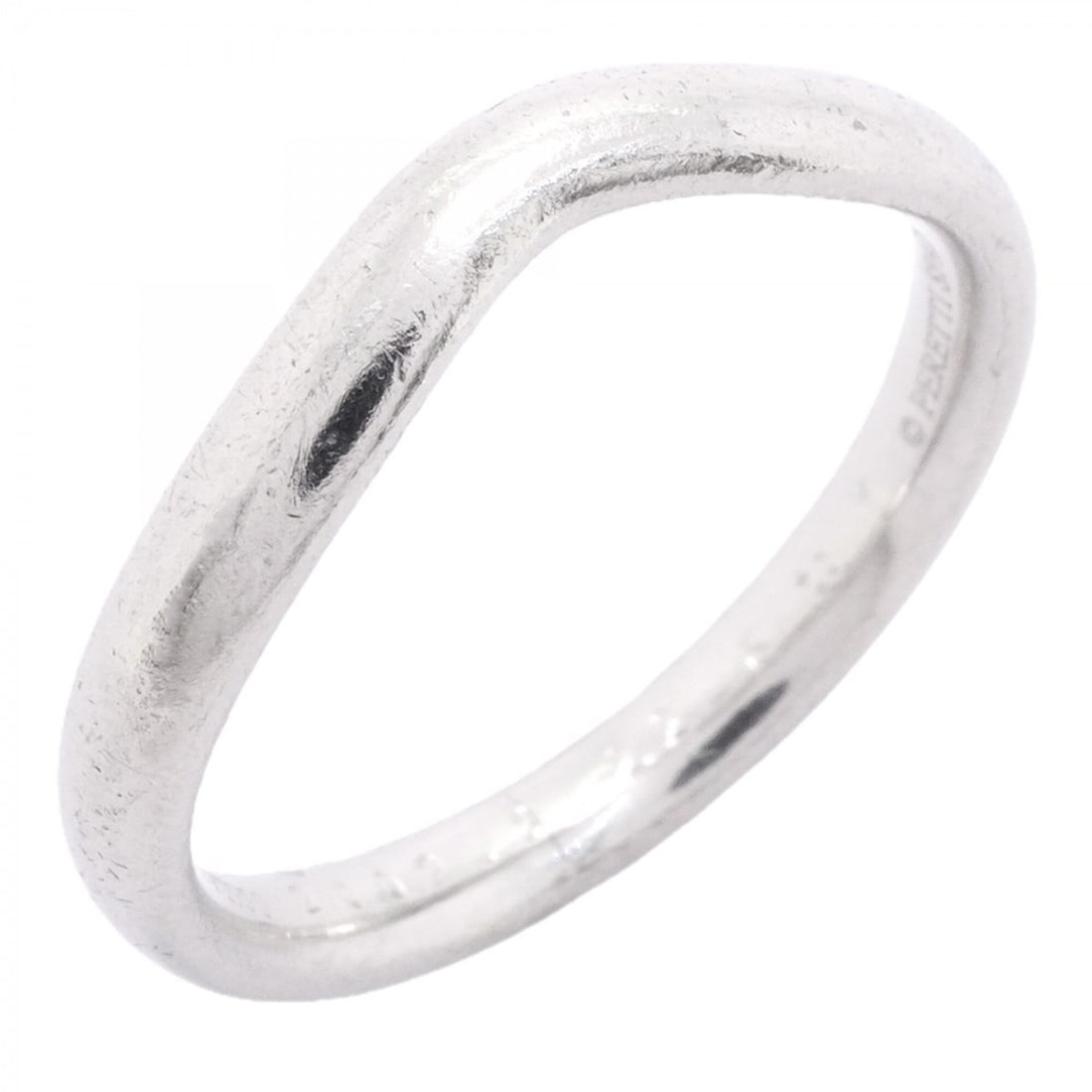Tiffany & Co. Curved Band Ring, Pt950 Platinum, Size 16, Men's, P3041710 (1 of 11)