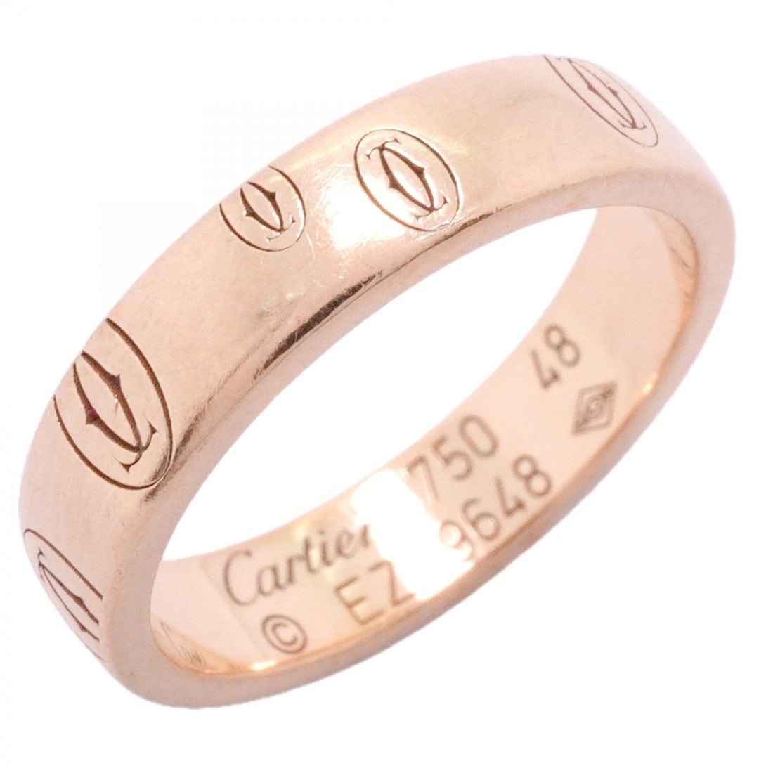 Cartier Happy Birthday Ring, 18K Pink Gold, Size 48, Ladies', P3025455: --- Catalog ---Category: SizeUS Size: 4.5Brand Size: 48Category: DesignType: Band ringGender: WomenMaterial: Pink gold (18K)Category: GeneralBrand: Cartier--- Item List ---Section: ConditionRanking: R