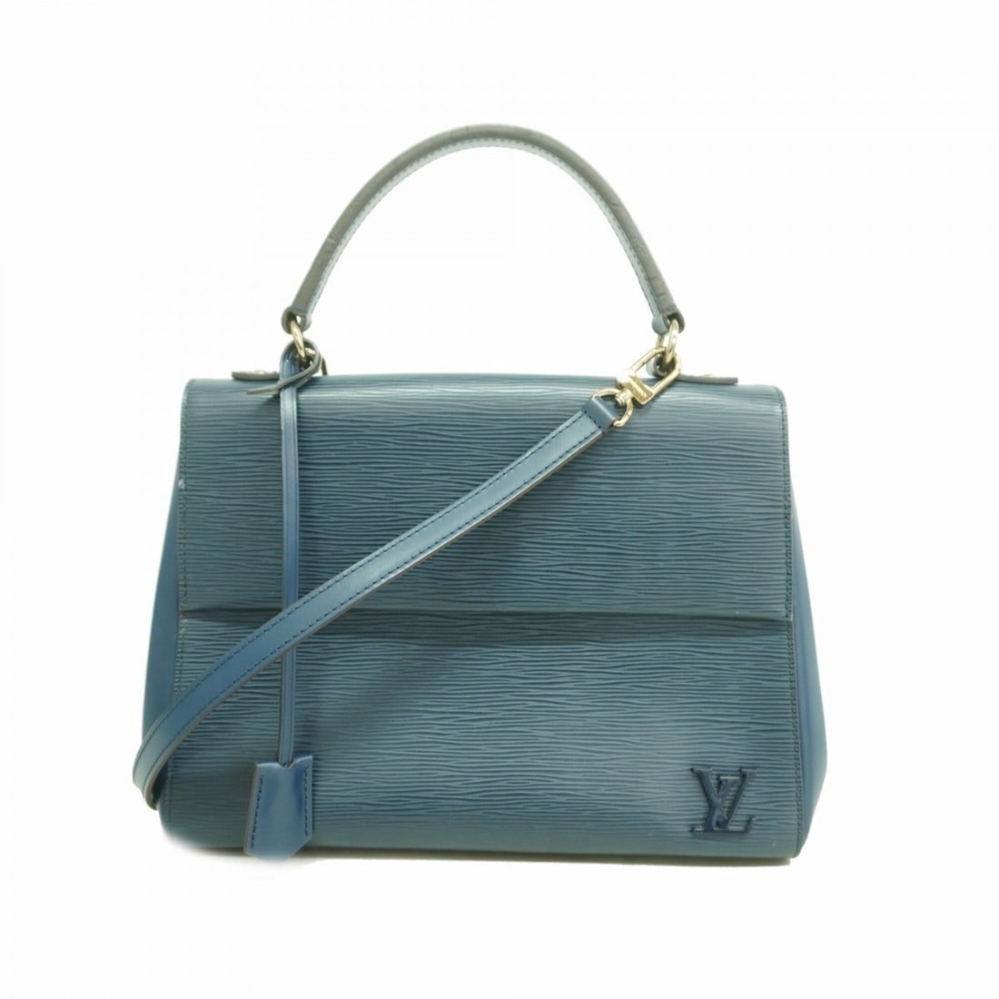 Louis Vuitton Epi Cluny MM Handbag, Indigo Blue, 2-way bag for women, OP007464 (1 of 11)