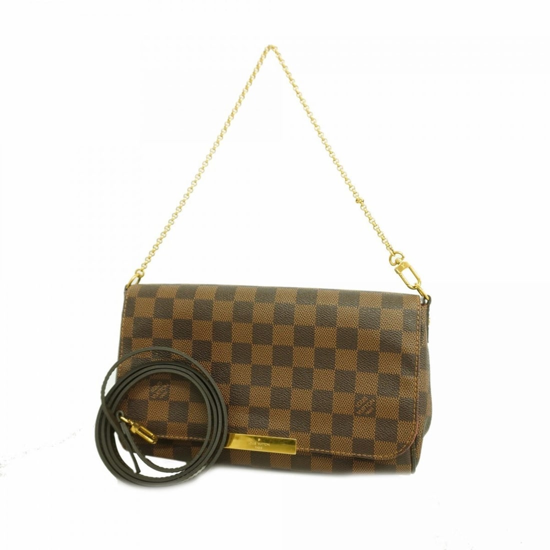 Louis Vuitton Damier Favorite MM Handbag N41129 Ebene 2-way bag for women OP007633: --- Catalog ---Category: SizeSize (HxWxD): 16cm x 24cm x 4.5cm / 6.29'' x 9.44'' x 1.77''Category: DesignType: HandbagColor: EbeneGender: WomenCategory: GeneralMPN: N41129Brand: Louis Vuitton--- Item 