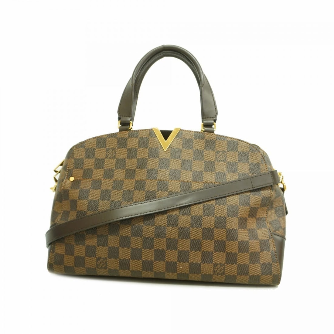 Louis Vuitton Damier Kensington Bowling Handbag N41505 Ebene 2-way bag for women OP007463: --- Catalog ---Category: SizeSize (HxWxD): 23cm x 34cm x 14cm / 9.05'' x 13.38'' x 5.51''Category: DesignType: HandbagColor: EbeneGender: WomenCategory: GeneralMPN: N41505Brand: Louis Vuitton--- Item 