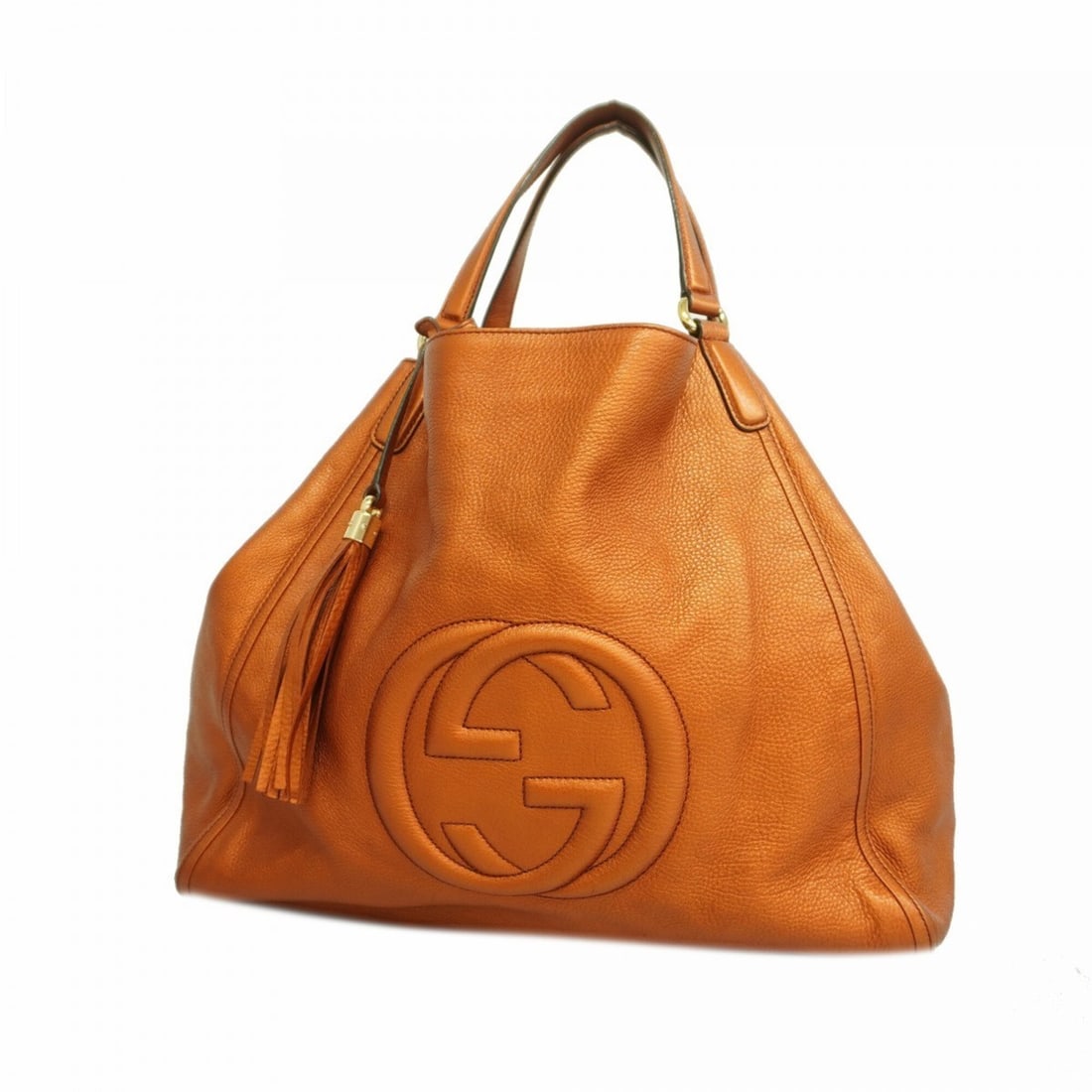 Gucci Soho Tote Bag 282308 Leather Bronze Champagne Women's OP007179: --- Catalog ---Category: SizeSize (HxWxD): 39cm x 42.5cm x 18cm / 15.35'' x 16.73'' x 7.08''Category: DesignType: Tote bagColor: BronzeGender: WomenMaterial: Leather Category: GeneralMPN: 282308Brand: