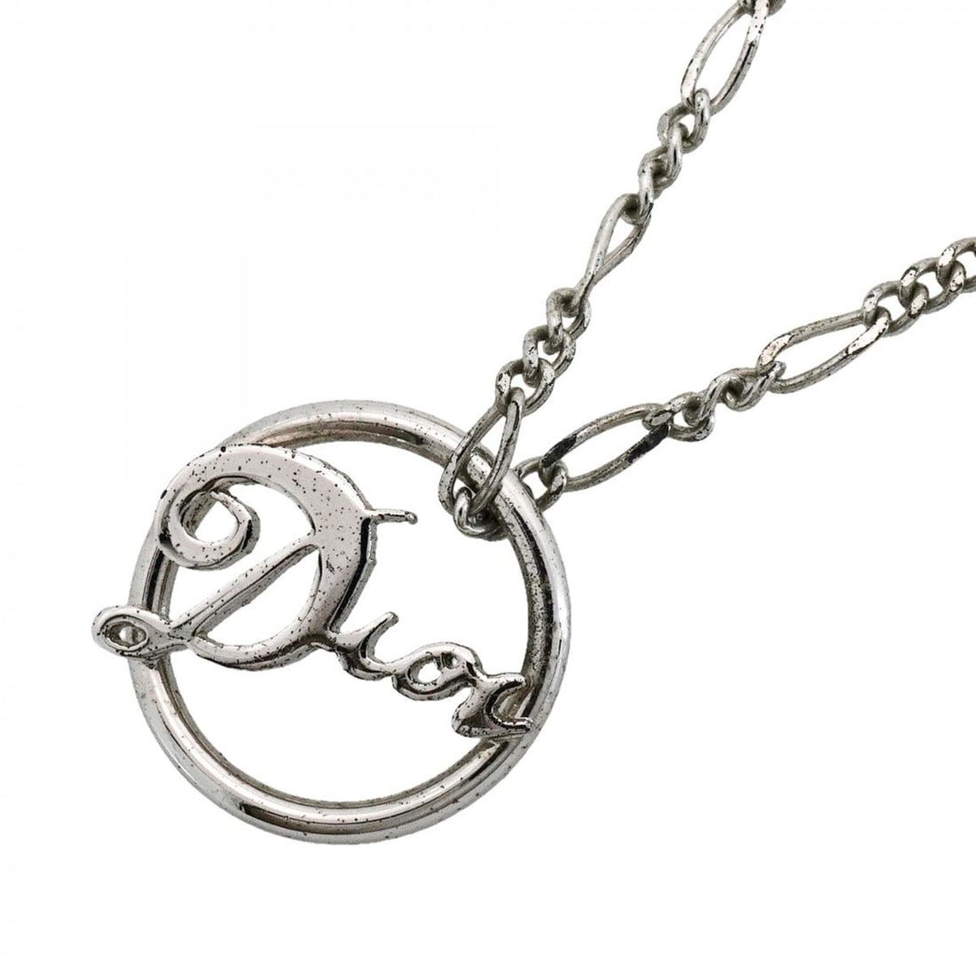Christian Dior Necklace, Circle Metal Silver, Women's: --- Catalog ---Category: SizePendant Size: 17.7mm x 18.2mm / 0.69'' x 0.71''Neck Circumference: 37 cm - 43.5 cm / 14.56'' - 17.12''Category: DesignGender: WomenMaterial: Metal, SilverNecklace Type: Ne