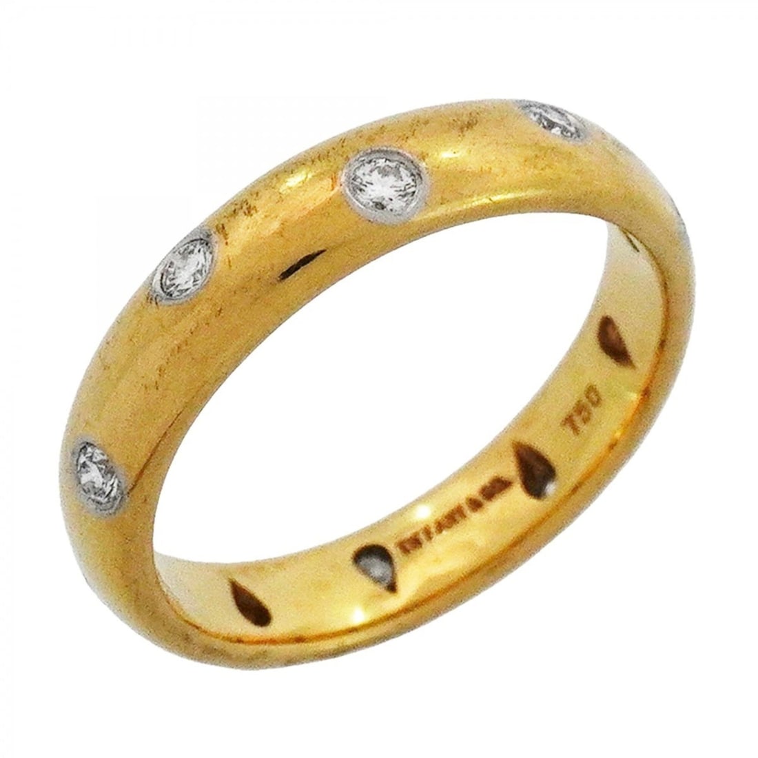 Tiffany & Co. Dots Ring, 18K Yellow Gold (KYG), Platinum (Pt950), Diamond, Size 12.5, Women's: --- Catalog ---Category: SizeJP Size: 12.5US Size: 6.5Category: DesignType: Band ringStone: DiamondGender: WomenMaterial: Platinum 950, Yellow gold (18K)Category: GeneralBrand: Tiffany--- Item List --