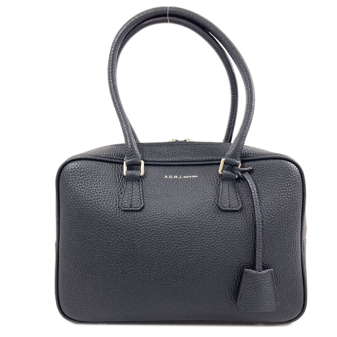 A.D.M.J ADMJ Logo Leather Handbag for Women: --- Catalog ---Category: SizeSize (HxWxD): 19cm x 28cm x 8cm / 7.48'' x 11.02'' x 3.14''Handle Length: 37cm / 14.56''Category: DesignType: HandbagColor: NavyGender: WomenClosure: ZipperMaterial: Leath