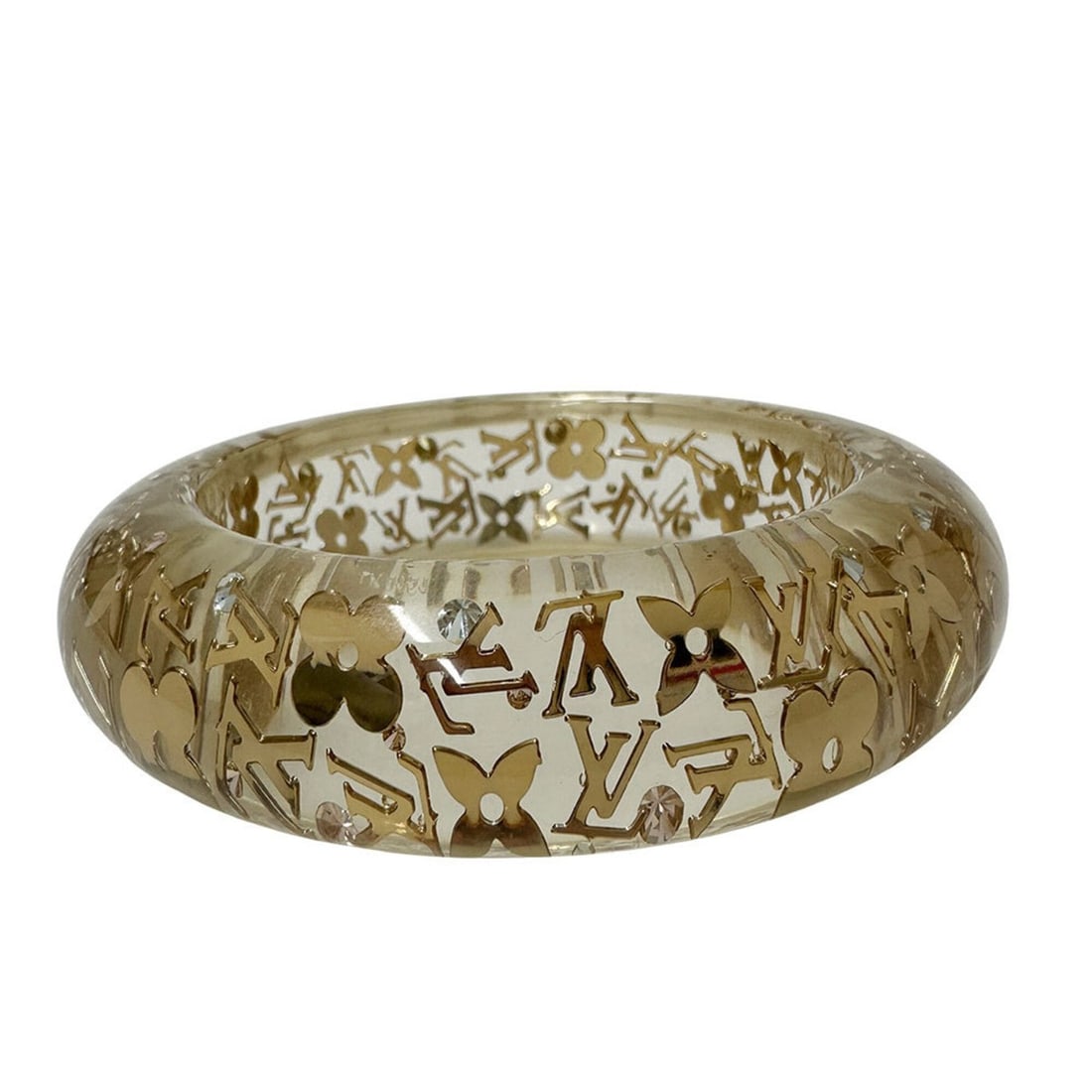 Louis Vuitton LOUIS VUITTON Bangle for Women, Brand Name, Resin, Bracelet Inclusion GM, Clear Gold,: --- Catalog ---Category: SizeLength: 20cm / 7.87''Category: DesignType: BangleColor: Clear, GoldGender: WomenMaterial: ResinCategory: GeneralMPN: M65865Brand: Louis Vuitton--- Item List ---Section: Co