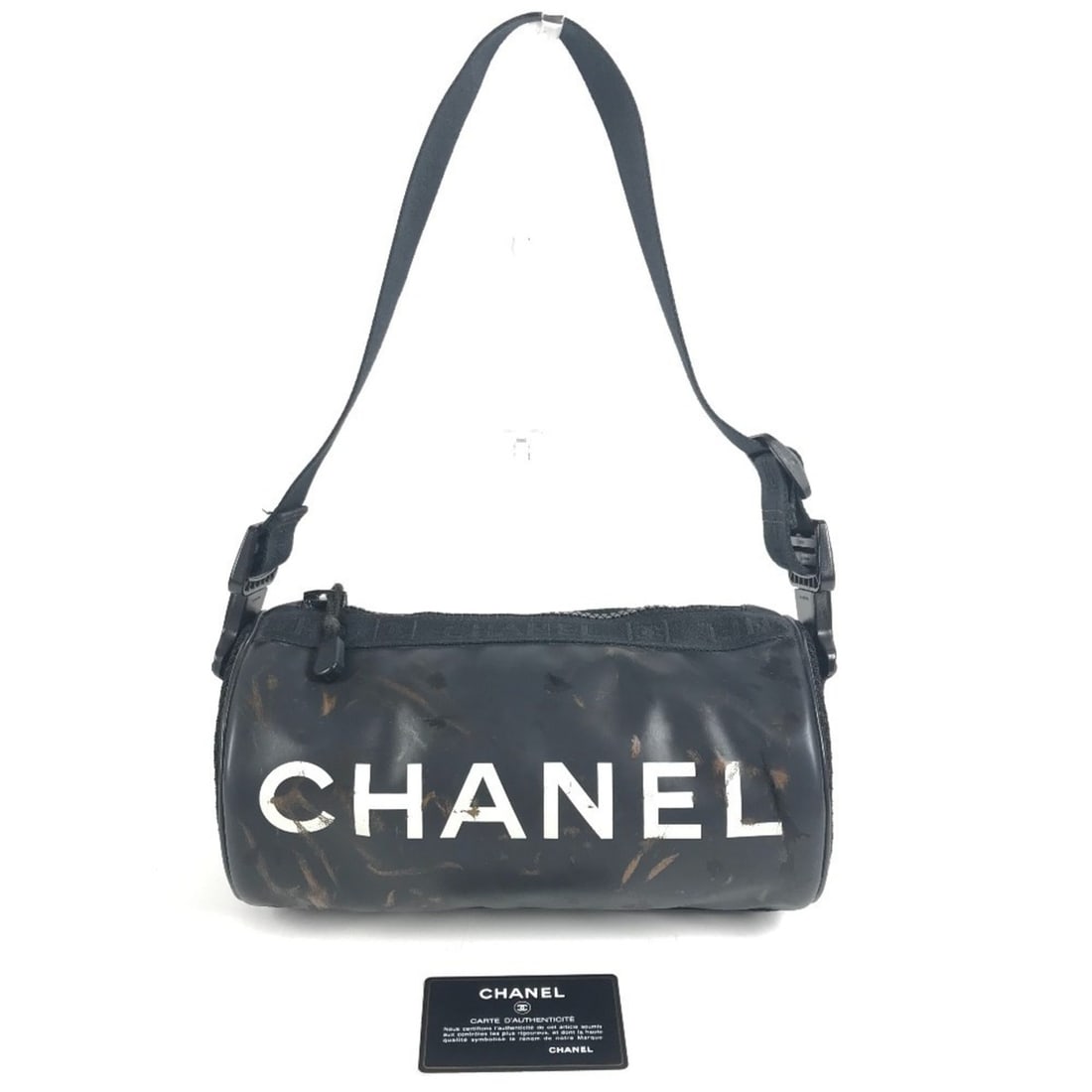 CHANEL Sport CC Coco Mark Logo Cylindrical Shoulder Bag, One-Shoulder, Semi-Shoulder, Mini Nylon, (1 of 14)