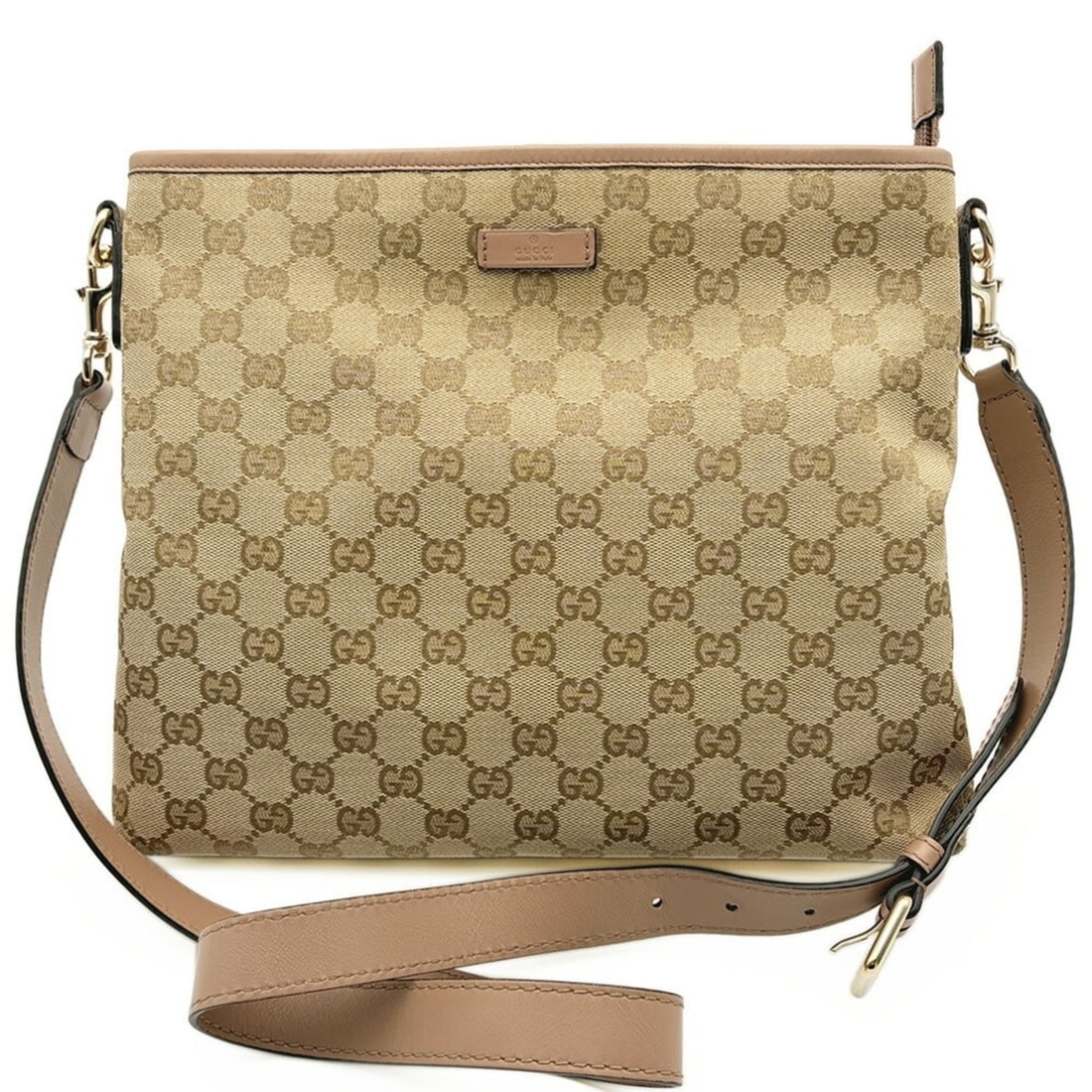 Gucci GG Canvas Shoulder Bag 388924 Leather Beige Brown Pink Women's: --- Catalog ---Category: SizeSize (HxWxD): 25.5cm x 30cm x 5cm / 10.03'' x 11.81'' x 1.96''Category: DesignType: Shoulder bagColor: Beige brown, Pink beigeGender: WomenMaterial: GG canvas , Leather Ca