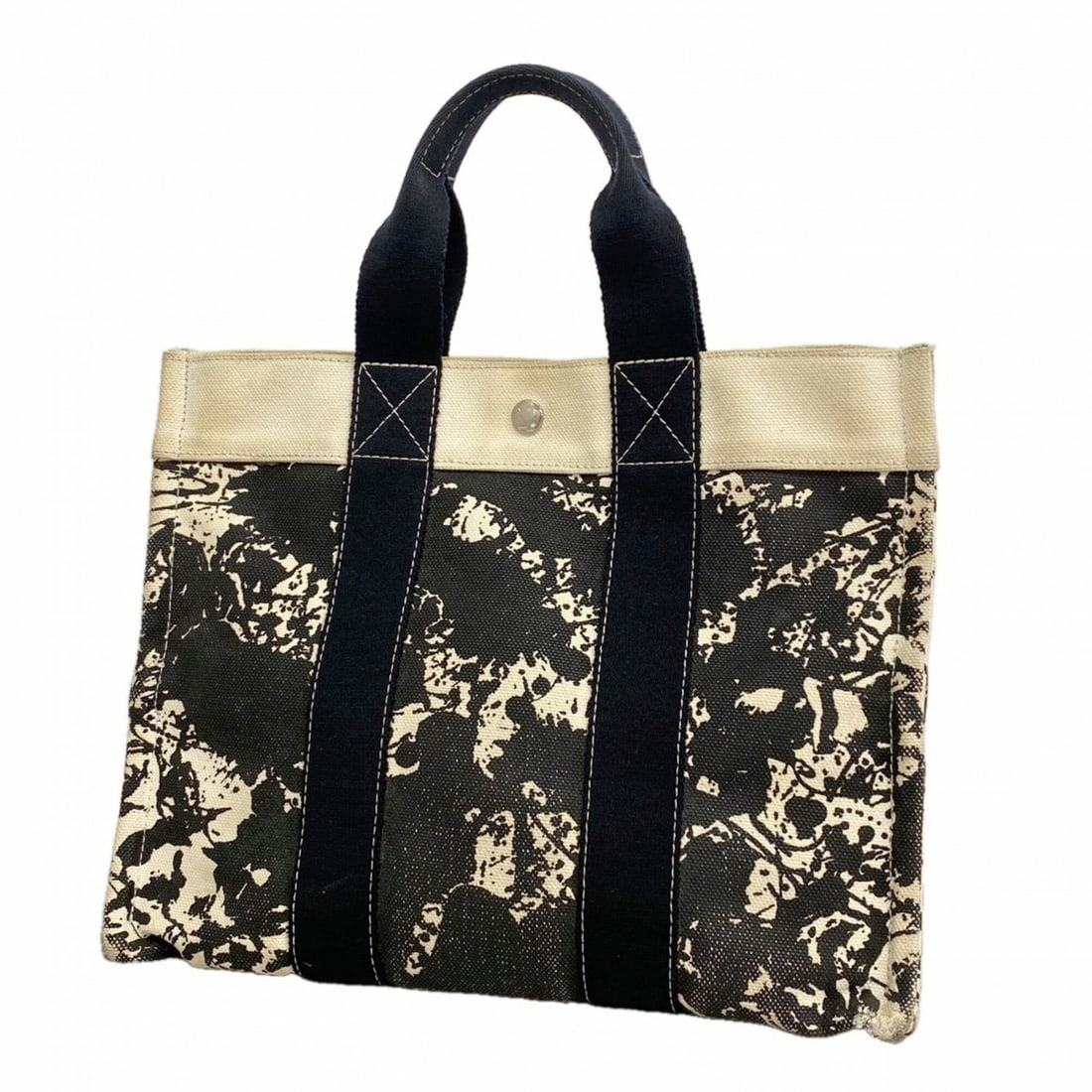 Hermes Borabora PM Cheval Surprise Tote Bag, Canvas, Black/White, Men's/Women's: --- Catalog ---Category: SizeSize (HxWxD): 29cm x 35cm x 18.5cm / 11.41'' x 13.77'' x 7.28''Category: DesignType: Tote bagColor: Black, WhiteGender: Men,WomenMaterial: Canvas Hardware Color: SilverCat