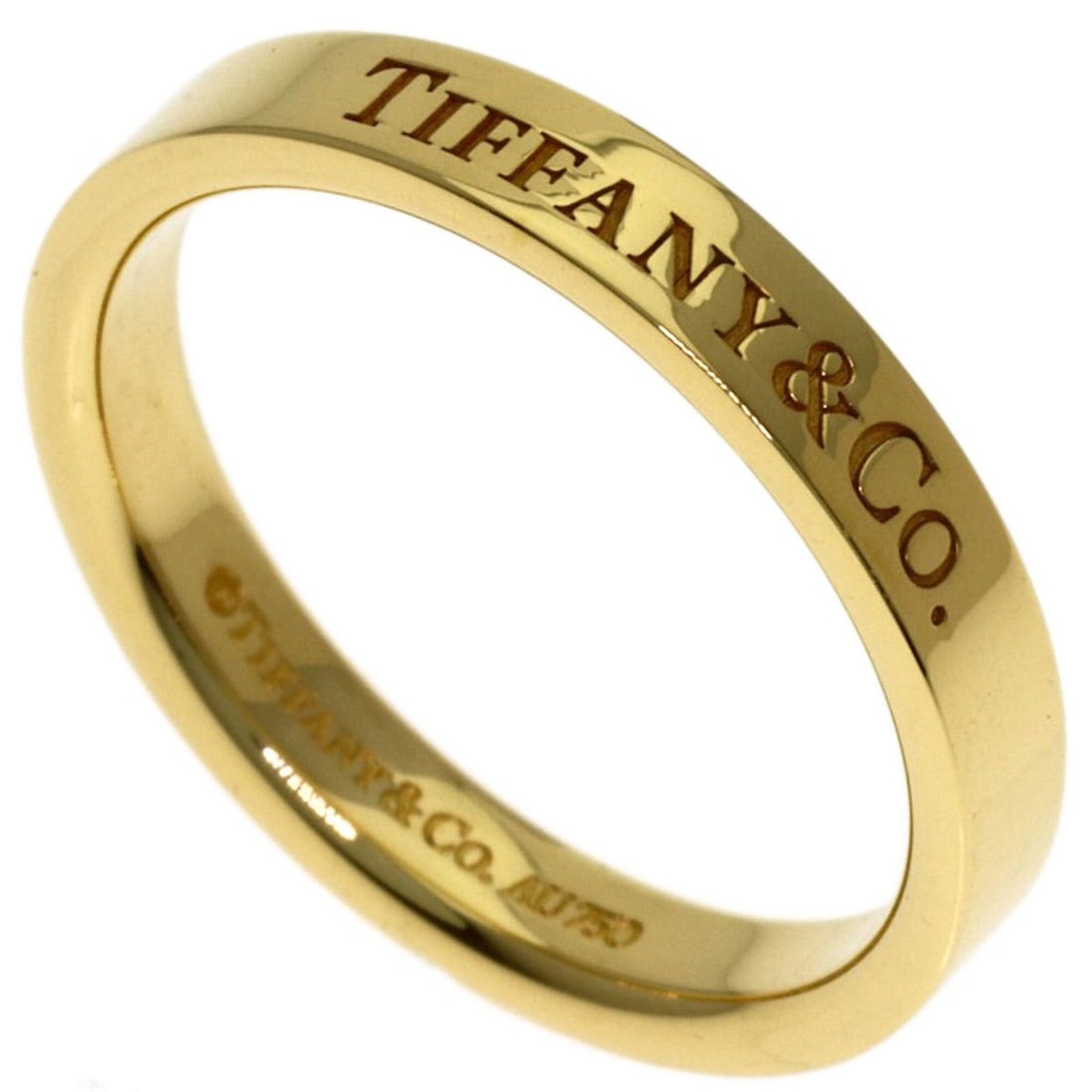 Tiffany & Co. Flat Band Ring, 18K Yellow Gold, Women's.: --- Catalog ---Category: SizeJP Size: 10US Size: 5.5Category: DesignType: Band ringColor: Yellow goldGender: WomenMaterial: Yellow gold (18K)Category: GeneralBrand: Tiffany--- Item List ---Section: Co