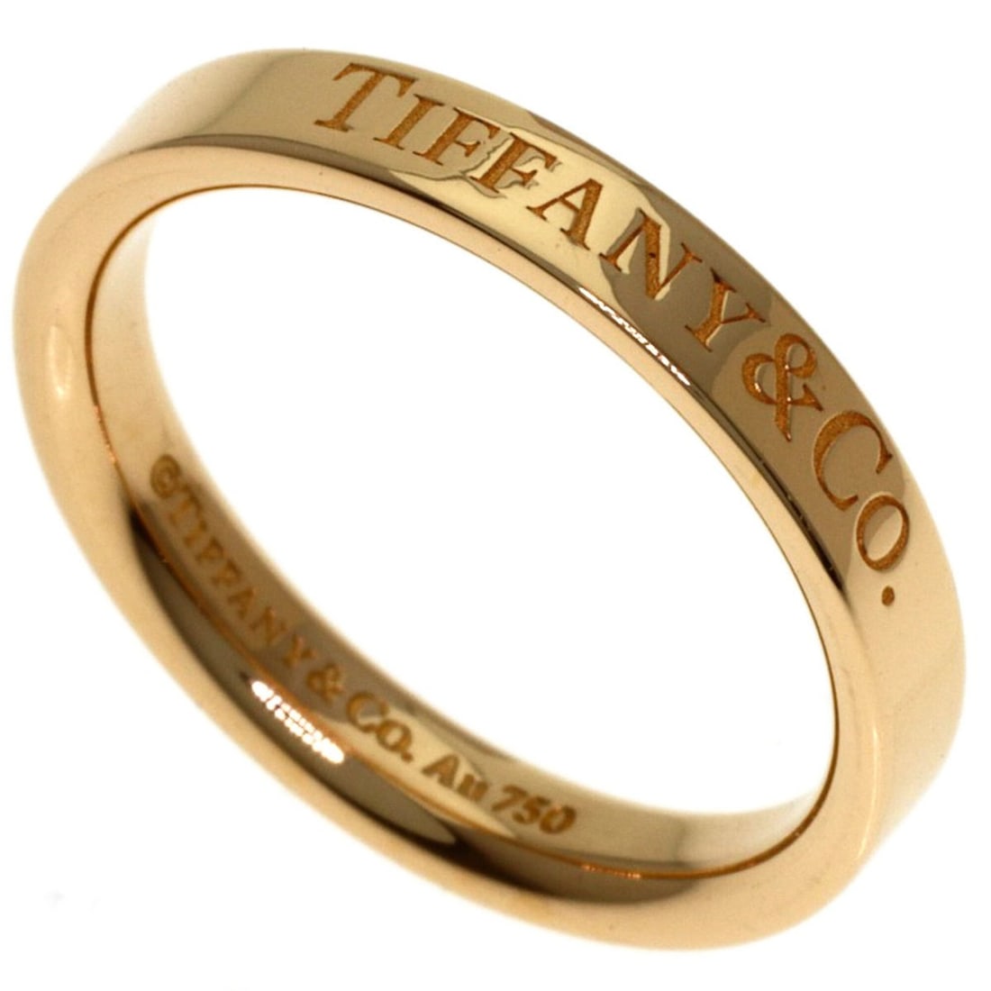 Tiffany & Co. Flat Band Ring, 18K Pink Gold, Women's.: --- Catalog ---Category: SizeJP Size: 7.5US Size: 4Category: DesignType: Band ringColor: Pink goldGender: WomenMaterial: Pink gold (18K)Category: GeneralBrand: Tiffany--- Item List ---Section: Conditi
