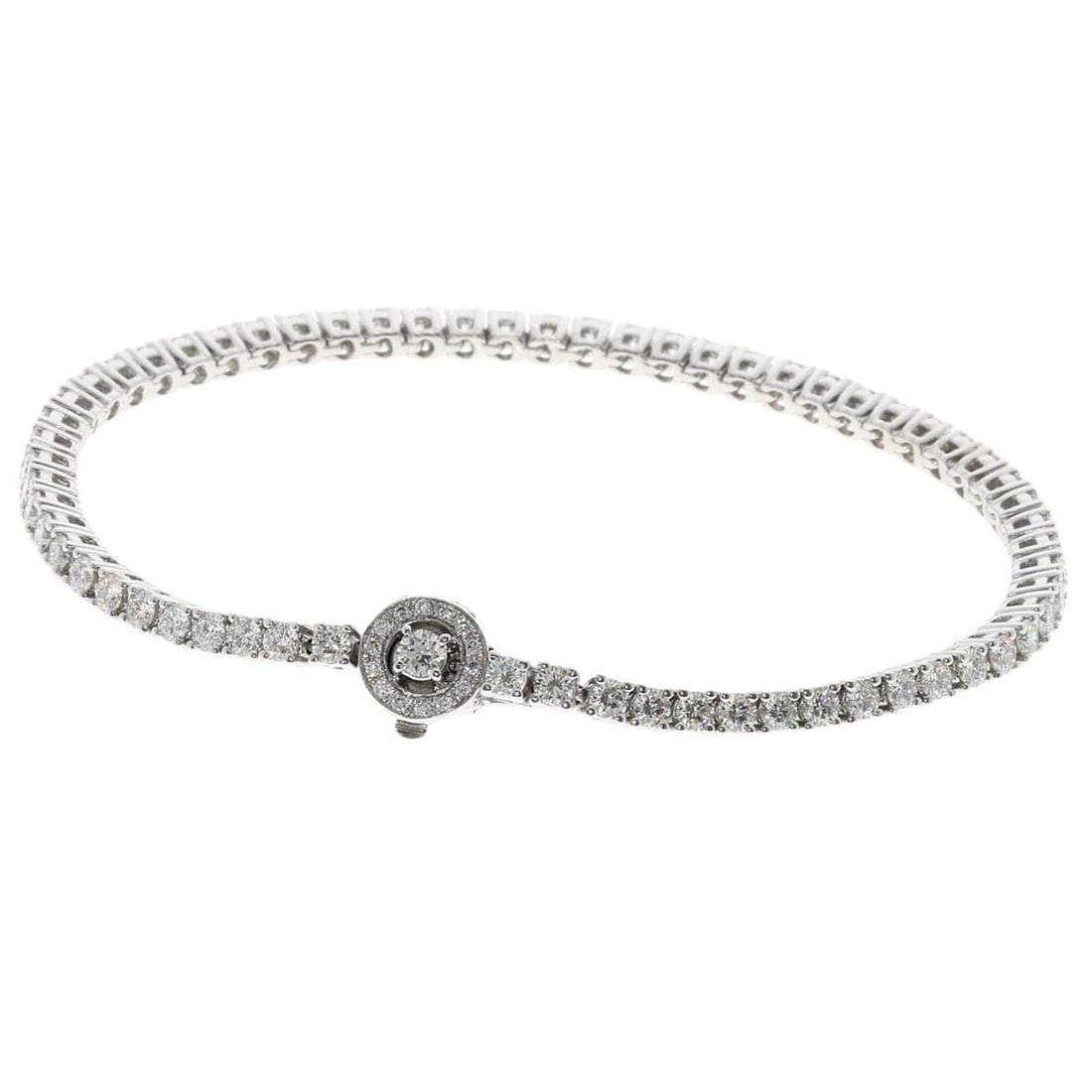 Boucheron Ava Diamond Bracelet 18K White Gold Women's: --- Catalog ---Category: SizeLength: 16.5cm / 6.49''Category: DesignType: Charm braceletColor: White goldStone: DiamondGender: WomenMaterial: White gold (18K)Category: GeneralBrand: Boucheron--- Item 