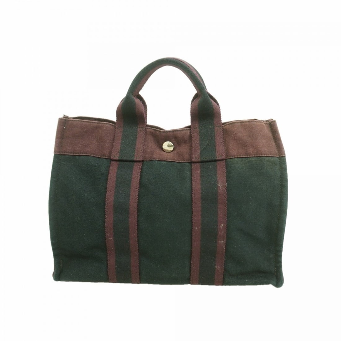 Hermes Fourre-Tout PM Canvas Handbag, Black/Bordeaux, Men's/Women's: --- Catalog ---Category: SizeSize (HxWxD): 22cm x 30.5cm x 8.5cm / 8.66'' x 12'' x 3.34''Category: DesignType: HandbagColor: Black, BordeauxGender: Men,WomenMaterial: Canvas Hardware Color: SilverCate