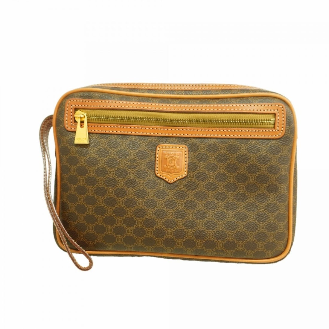 Celine Macadam Clutch Bag, Brown, Men's: --- Catalog ---Category: SizeSize (HxWxD): 17cm x 24cm x 4.5cm / 6.69'' x 9.44'' x 1.77''Category: DesignType: Clutch bagColor: BrownGender: MenMaterial: PVC Hardware Color: GoldCategory: GeneralBrand