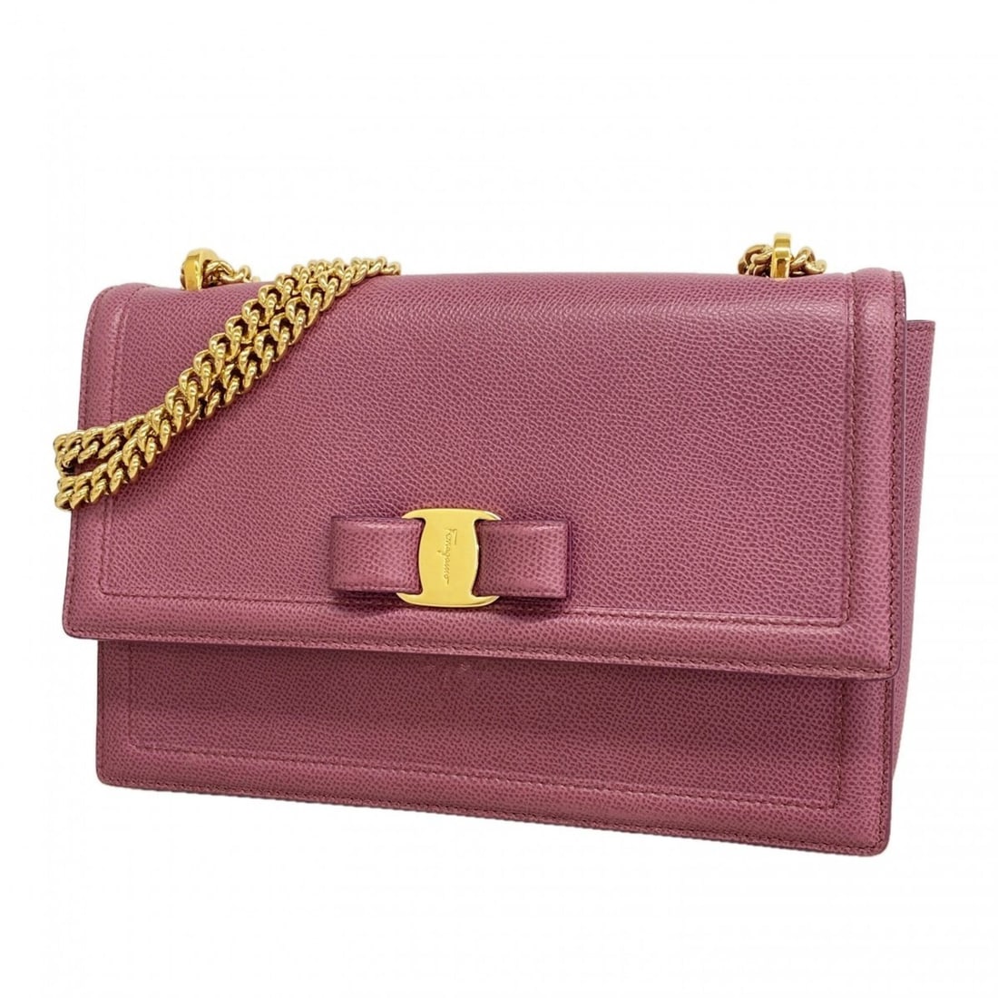 Salvatore Ferragamo Vara Leather Shoulder Bag, Purple, Women's: --- Catalog ---Category: SizeSize (HxWxD): 16.5cm x 24.5cm x 6.5cm / 6.49'' x 9.64'' x 2.55''Category: DesignType: Shoulder bagColor: PurpleGender: WomenMaterial: Leather Hardware Color: GoldCategory:
