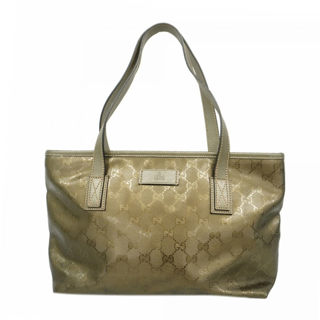 Gucci GG Imprime Tote Bag 211138 Khaki Women's: --- Catalog ---Category: SizeSize (HxWxD): 21cm x 29cm x 9cm / 8.26'' x 11.41'' x 3.54''Category: DesignType: Tote bagColor: KhakiGender: WomenMaterial: PVC Hardware Color: SilverCategory: GeneralMPN: