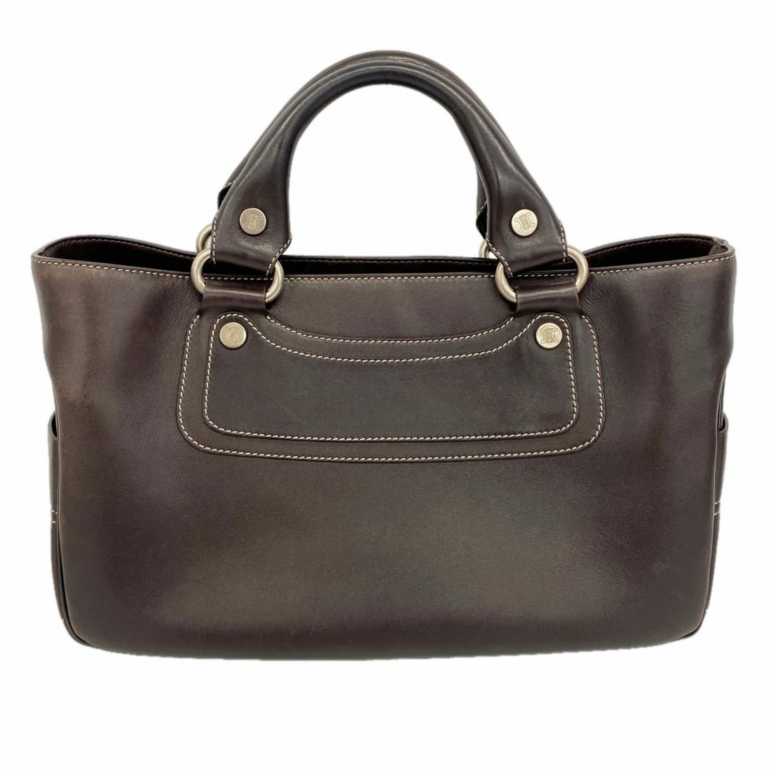 Celine Boogie Bag Leather Handbag, Brown, Women's: --- Catalog ---Category: SizeSize (HxWxD): 20.5cm x 33cm x 13.5cm / 8.07'' x 12.99'' x 5.31''Category: DesignType: HandbagColor: BrownGender: WomenMaterial: Leather Hardware Color: SilverCategory: Gen