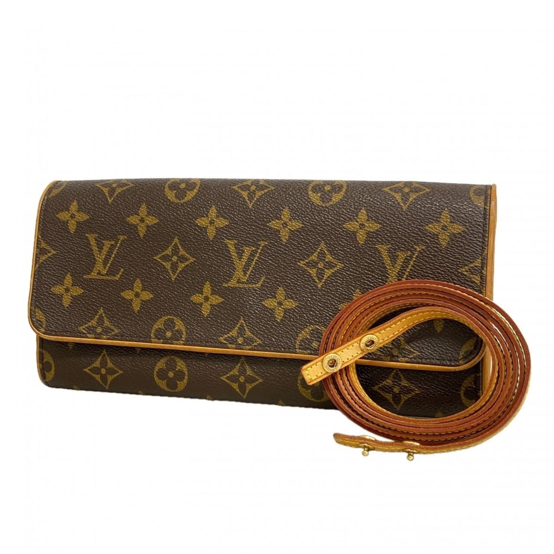 Louis Vuitton Monogram Pochette Twin GM Shoulder Bag M51852 Brown Women's: --- Catalog ---Category: SizeSize (HxWxD): 12cm x 24cm x 2.5cm / 4.72'' x 9.44'' x 0.98''Category: DesignType: Shoulder bagColor: BrownGender: WomenCategory: GeneralMPN: M51852Brand: Louis Vuitton--- 