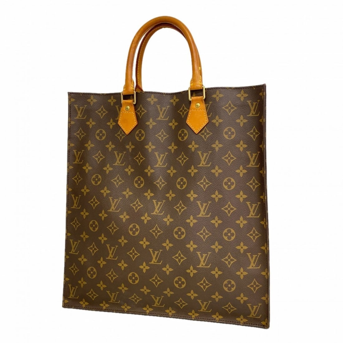Louis Vuitton Monogram Sac Plat Tote Bag M51140 Brown Women's (1 of 12)