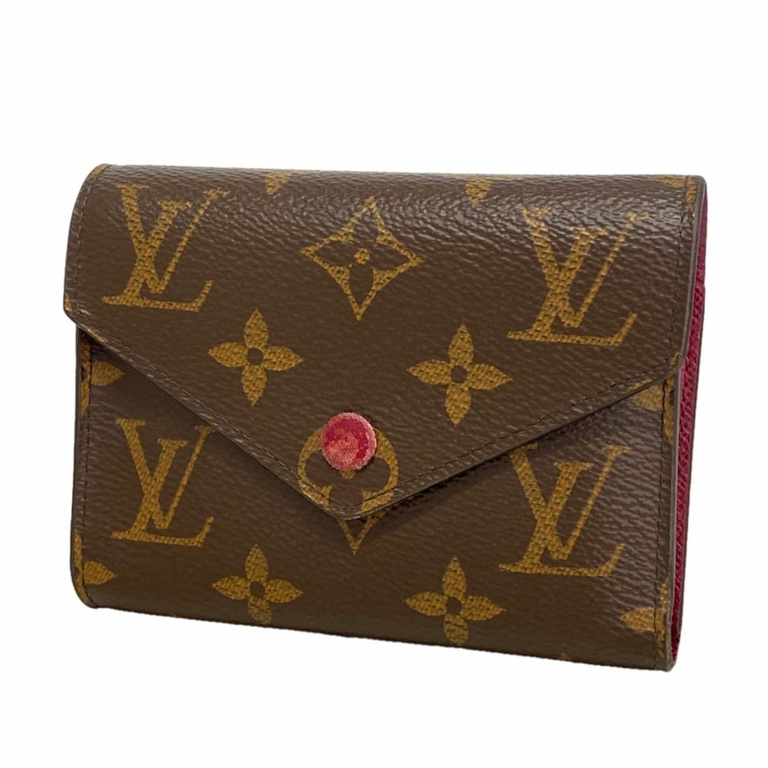 Louis Vuitton Tri-fold Wallet Monogram Portefeuille Victorine M41938 Brown Fuchsia Women's: --- Catalog ---Category: SizeSize (HxWxD): 9cm x 12cm x 2cm / 3.54'' x 4.72'' x 0.78''Category: DesignType: Wallet (tri-fold)Color: Brown, FuchsiaGender: WomenCategory: GeneralMPN: M41938Brand: Louis 