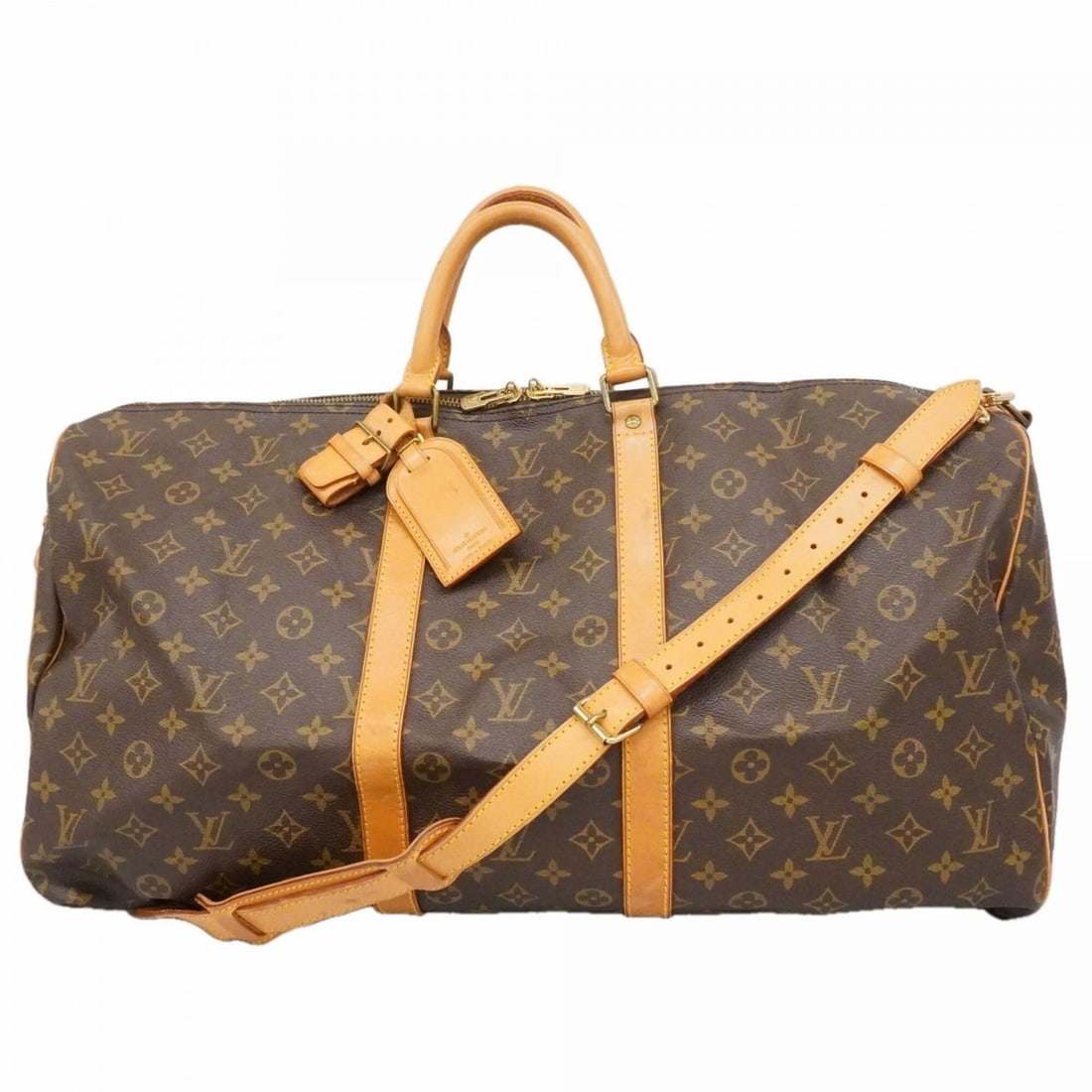 Louis Vuitton Bags - Boston Monogram Keepall Bandoulière 55 M41414 Brown Men's & Women's (1 of 15)