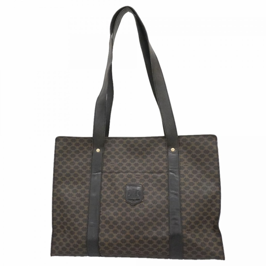 Celine Macadam Tote Bag, Black, Women's: --- Catalog ---Category: SizeSize (HxWxD): 28cm x 39.5cm x 13.5cm / 11.02'' x 15.55'' x 5.31''Category: DesignType: Tote bagColor: BlackGender: WomenMaterial: PVC Hardware Color: GoldCategory: General