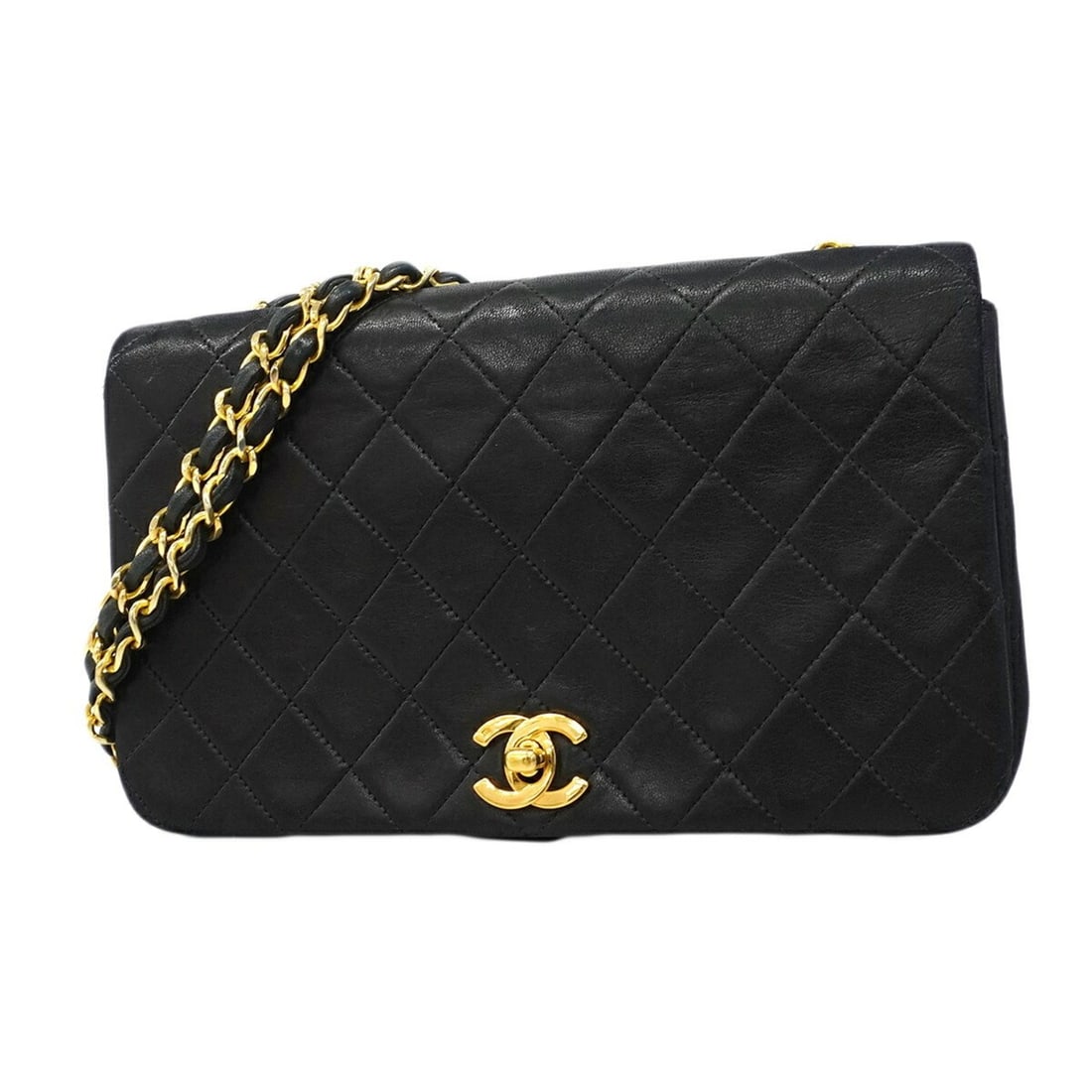 Chanel Matelassé Chain Shoulder Bag, Lambskin, Black, Women's: --- Catalog ---Category: SizeSize (HxWxD): 16cm x 23cm x 6cm / 6.29'' x 9.05'' x 2.36''Category: DesignType: Shoulder bagColor: BlackGender: WomenMaterial: Leather Hardware Color: GoldLeather/Fur Type