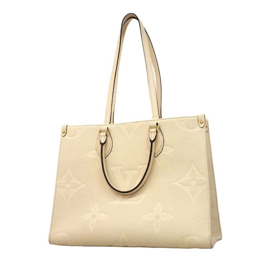 Louis Vuitton Monogram Empreinte OnTheGo MM Tote Bag M46531 Cream 2-way bag for women: --- Catalog ---Category: SizeSize (HxWxD): 27cm x 34.5cm x 15cm / 10.62'' x 13.58'' x 5.9''Category: DesignType: Tote bagColor: CreamGender: WomenCategory: GeneralMPN: M46531Brand: Louis Vuitton--- It