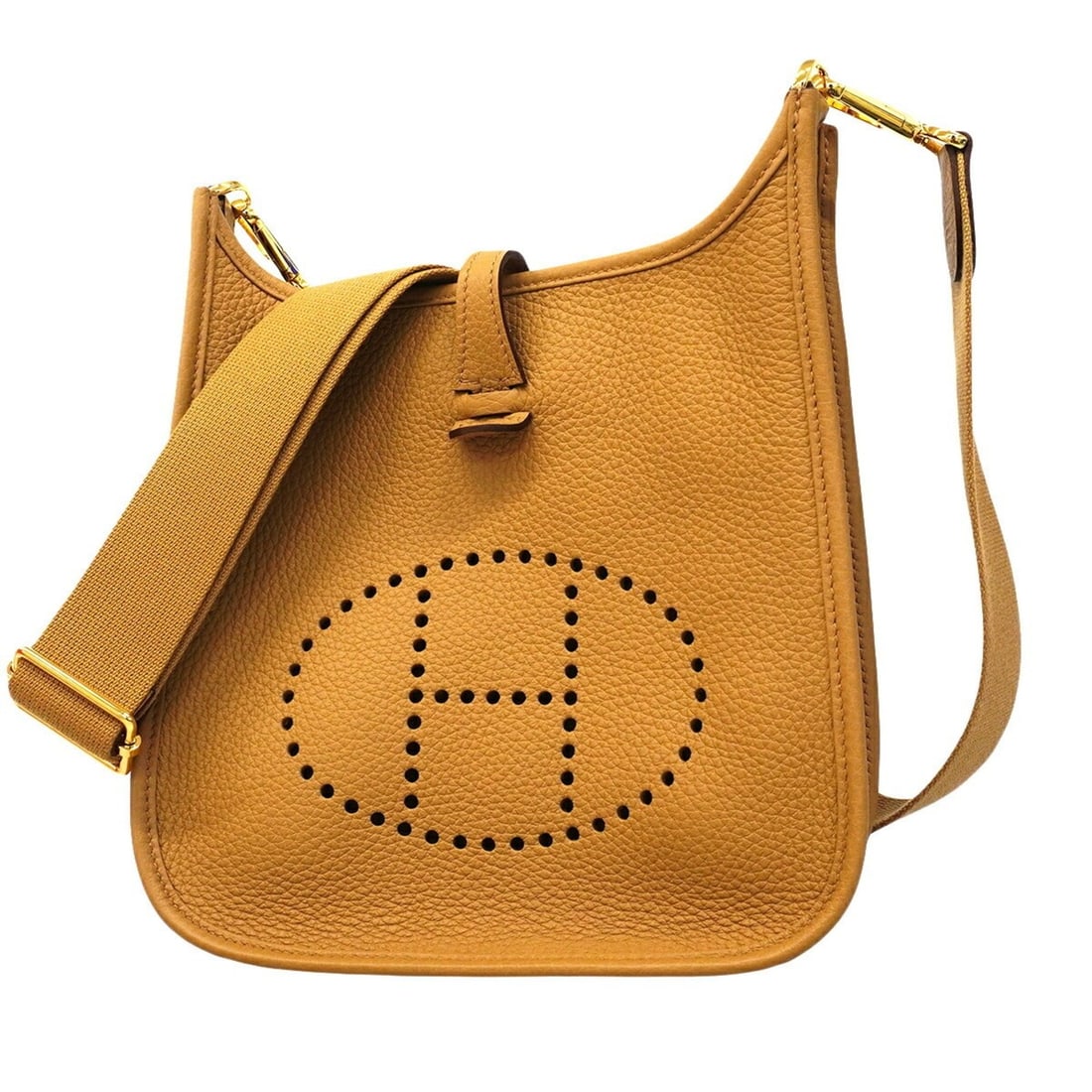 Hermes Evelyne 23 Shoulder Bag, Taurillon Clemence Leather, Biscuit K Stamp, Ladies': --- Catalog ---Category: SizeSize (HxWxD): 22.5cm x 22.5cm x 5.5cm / 8.85'' x 8.85'' x 2.16''Category: DesignType: Shoulder bagColor: BrownGender: WomenMaterial: Taurillon clemence leather Hardware Co