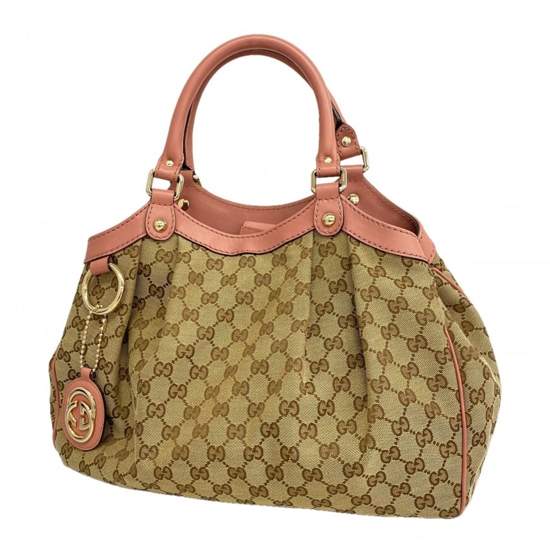 Gucci GG Marmont Supreme Sukey Tote Bag 211944 Canvas Beige Brown Pink Champagne Women's (1 of 8)
