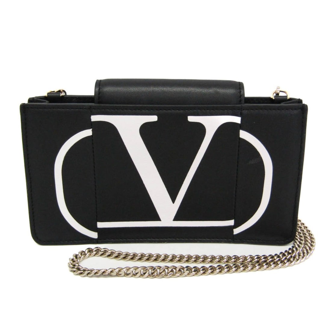 Valentino Garavani V Logo Chain Shoulder Mini Bag Phone Pouch Men,Women Leather Pouch,Shoulder Bag: --- Catalog ---Category: SizeSize (HxWxD): 9.5cm x 17cm x 2cm / 3.74'' x 6.69'' x 0.78''Strap Length: 114cm / 44.88''Category: DesignType: Pouch, Shoulder bagColor: BlackGender: Men,WomenClosure: Magn