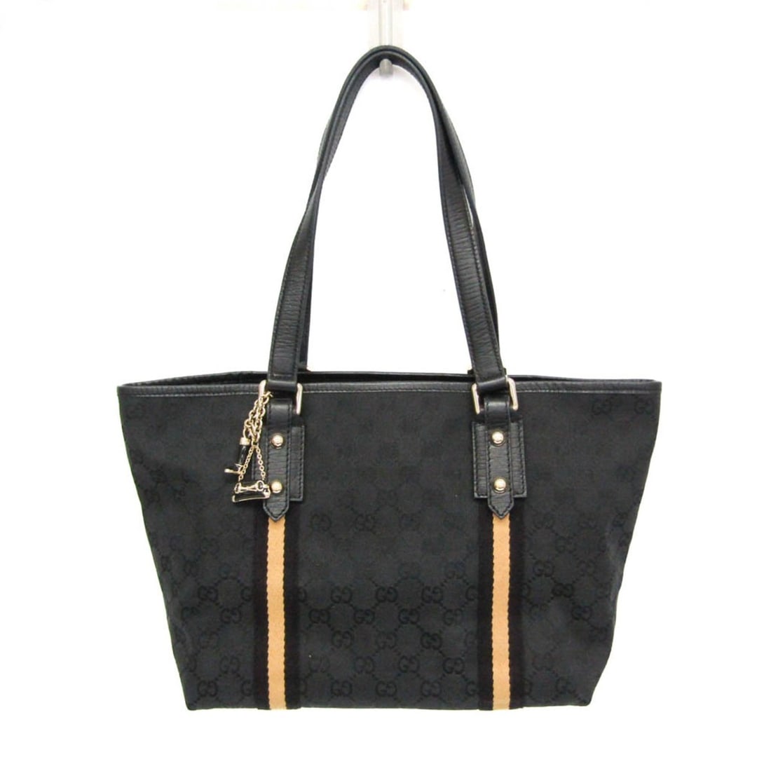 Gucci Sherry Line 137396 Women's GG Canvas,Leather Tote Bag Black: --- Catalog ---Category: SizeHandle Drop: 22.00cm / 8.66''Size (HxWxD): 22cm x 27cm x 13.5cm / 8.66'' x 10.62'' x 5.31''Handle Length: 50cm / 19.68''Category: DesignType: Tote bagColor: BlackGender: W