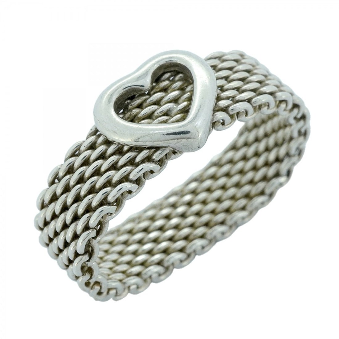 Tiffany & Co. Somerset Heart Ring, Sterling Silver 925, Size 11.5 (Women's): --- Catalog ---Category: SizeJP Size: 11.5US Size: 6Category: DesignType: Band ringGender: WomenMaterial: Silver 925Category: GeneralBrand: Tiffany--- Item List ---Section: ConditionRanking: Rank AB U
