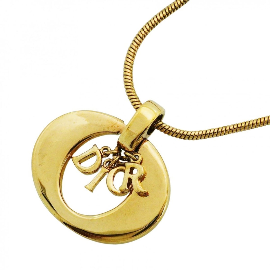 Christian Dior Necklace, GP Plated Gold, Women's: --- Catalog ---Category: SizePendant Size: 31.5mm x 31mm / 1.24'' x 1.22''Neck Circumference: 55 cm / 21.65''Category: DesignColor: GoldGender: WomenMaterial: Gold platingNecklace Type: NecklaceCatego