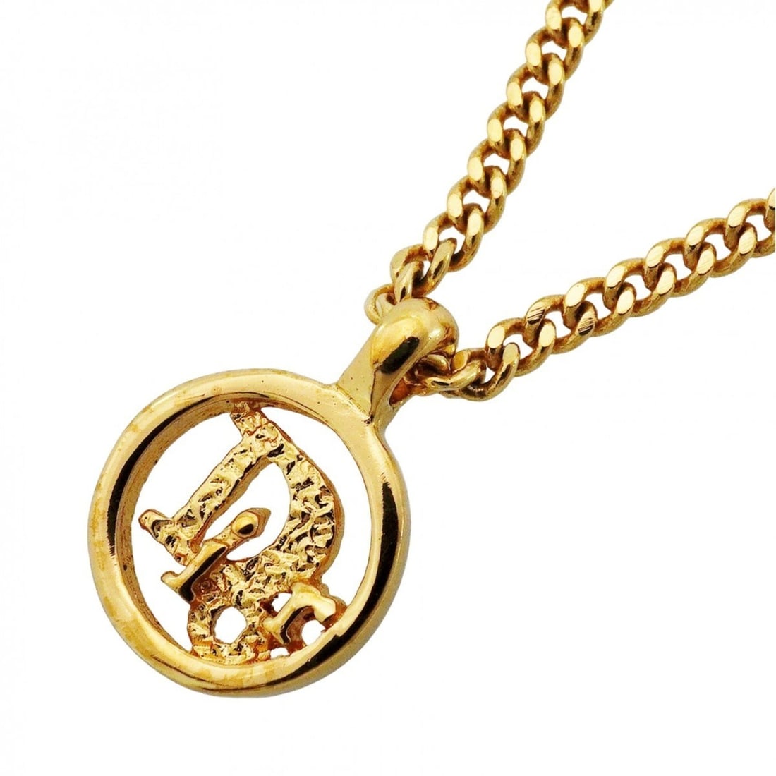 Christian Dior Necklace, GP Plated Gold, Women's: --- Catalog ---Category: SizePendant Size: 15.9mm x 11.4mm / 0.62'' x 0.44''Neck Circumference: 39 cm - 44.5 cm / 15.35'' - 17.51''Category: DesignColor: GoldGender: WomenMaterial: Gold platingNecklac