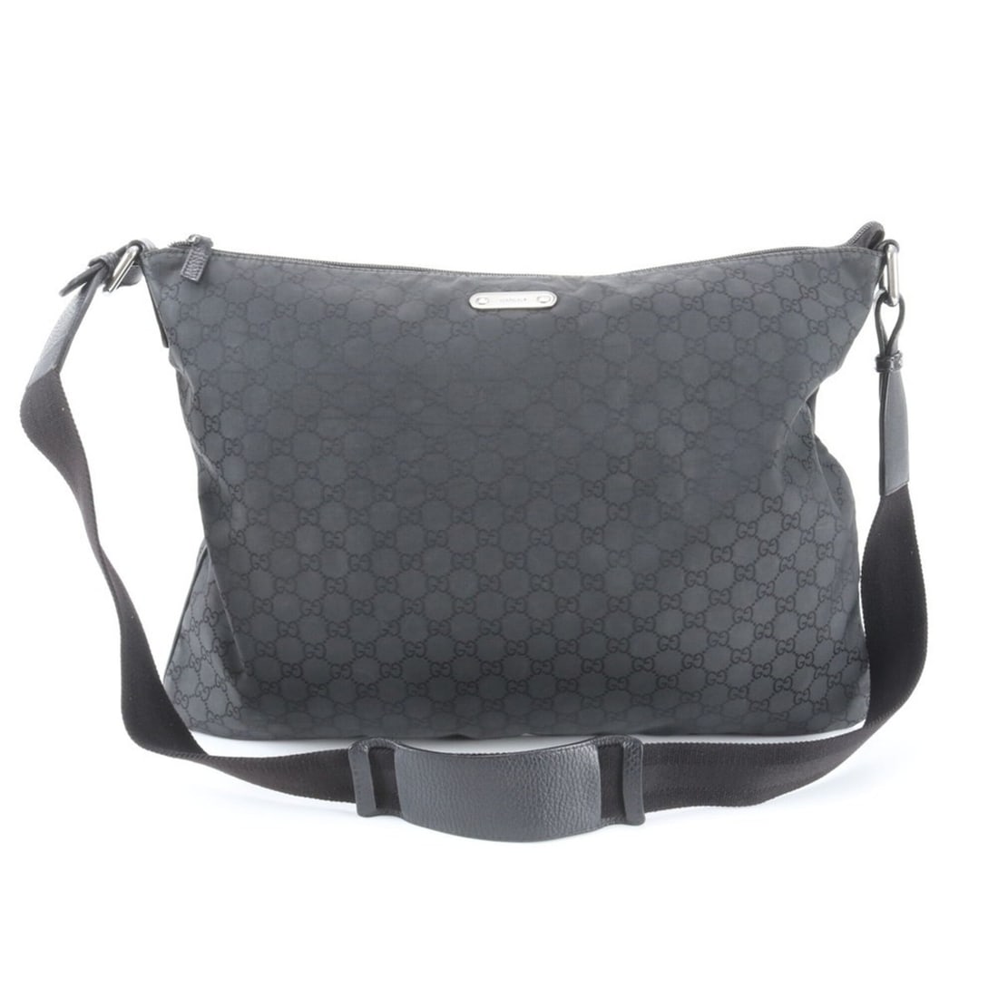 Gucci GG Nylon 190628 Leather Shoulder Bag Messenger Black Men's (1 of 9)