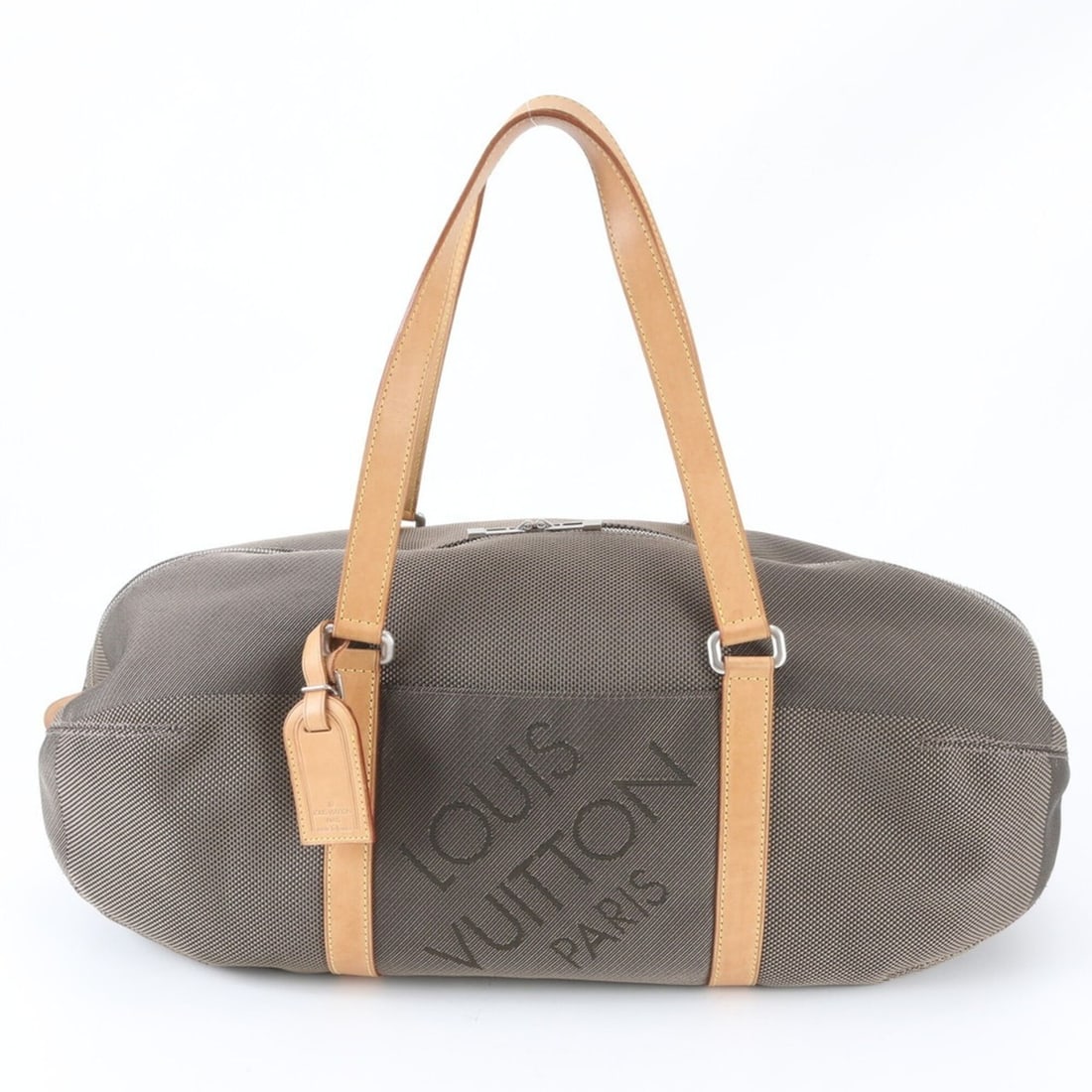Louis Vuitton Damier Geant Atacan M93064 Leather Boston Handbag Tote for Men: --- Catalog ---Category: SizeSize (HxWxD): 27cm x 58cm x 26cm / 10.62'' x 22.83'' x 10.23''Category: DesignType: HandbagColor: Beige, Brown, Damier CanvasGender: MenMaterial: Leather , Canvas Category