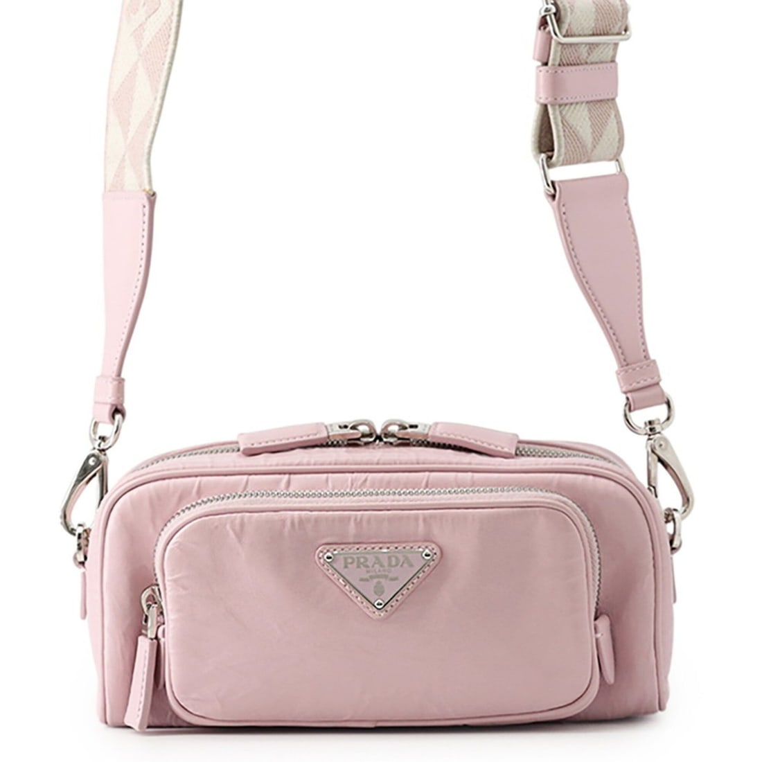Prada Shoulder Bag Nappa Leather 1BH198 PRADA Handbag Women's: --- Catalog ---Category: SizeSize (HxWxD): 10cm x 22.5cm x 9.5cm / 3.93'' x 8.85'' x 3.74''Category: DesignType: Handbag, Shoulder bagColor: PinkGender: WomenMaterial: Leather Category: GeneralMPN: 1B