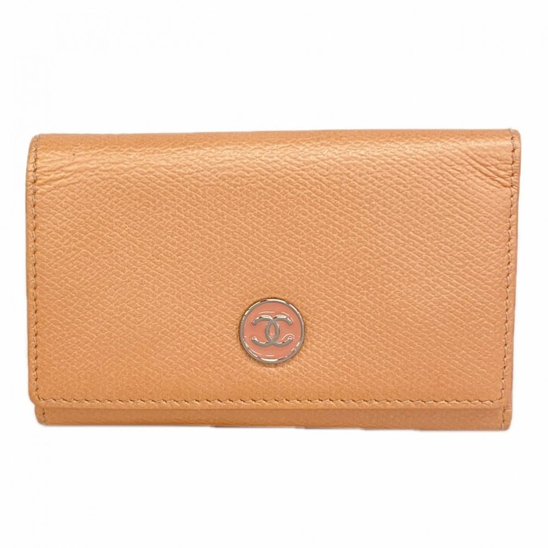 Chanel Accessories Key Case Coco Button Leather Pink Women's: --- Catalog ---Category: DesignType: KeycaseColor: PinkGender: WomenMaterial: Leather Category: GeneralBrand: ChanelCategory: Physical PropertiesSize (HxWxD): 7.5cm x 10.5cm x 1.5cm / 2.95'' x 4.13'' 