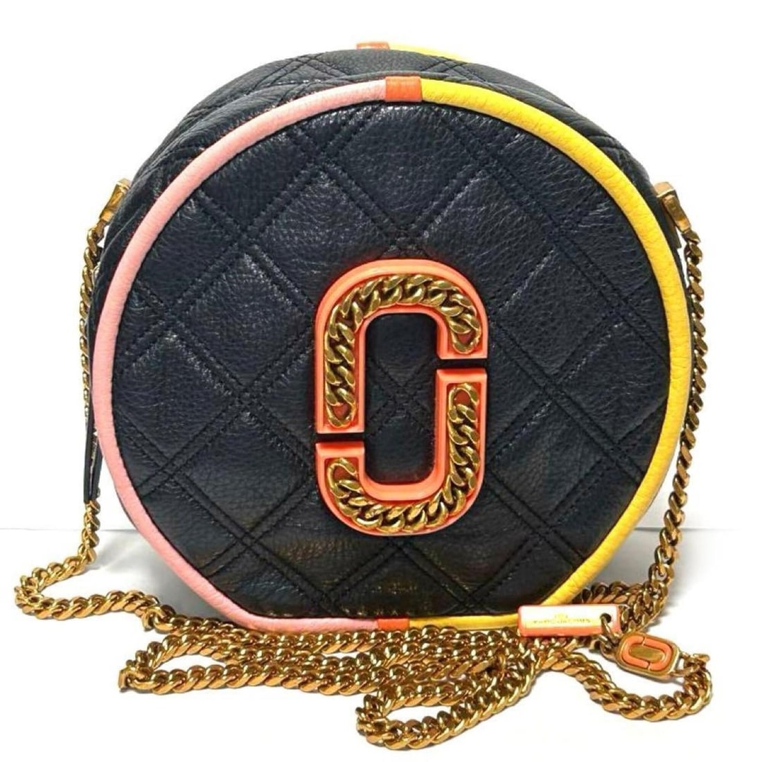Marc Jacobs THE MARC JACOBS Women's Chain Shoulder Bag M0016202 002 Black (with yellow, pink, and (1 of 15)