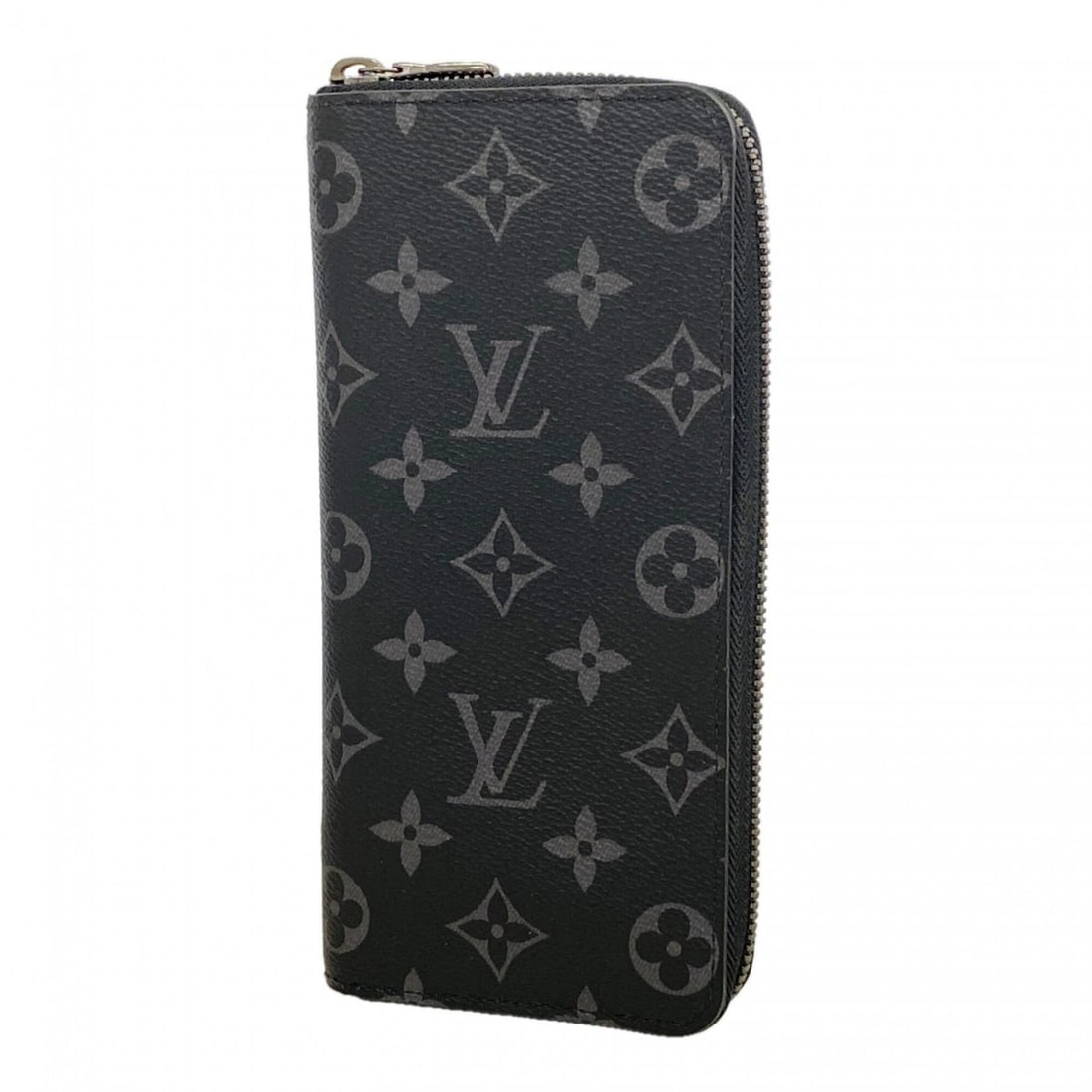 Louis Vuitton Monogram Eclipse Zippy Wallet Vertical M62295 Black Men's Long (1 of 7)
